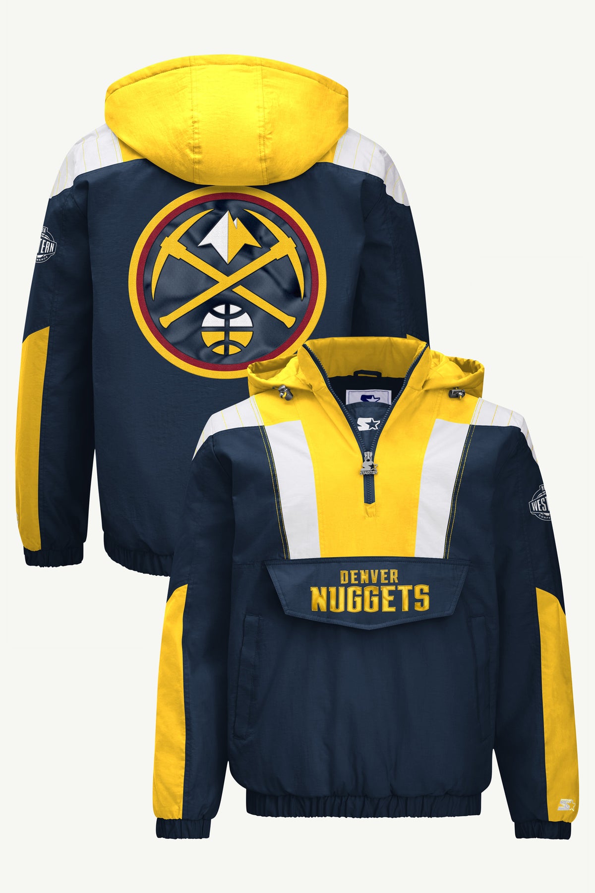 MENS DENVER NUGGETS CLASSIC BREAKAWAY JACKET View 1 MENS DENVER NUGGETS CLASSIC BREAKAWAY JACKET View 1