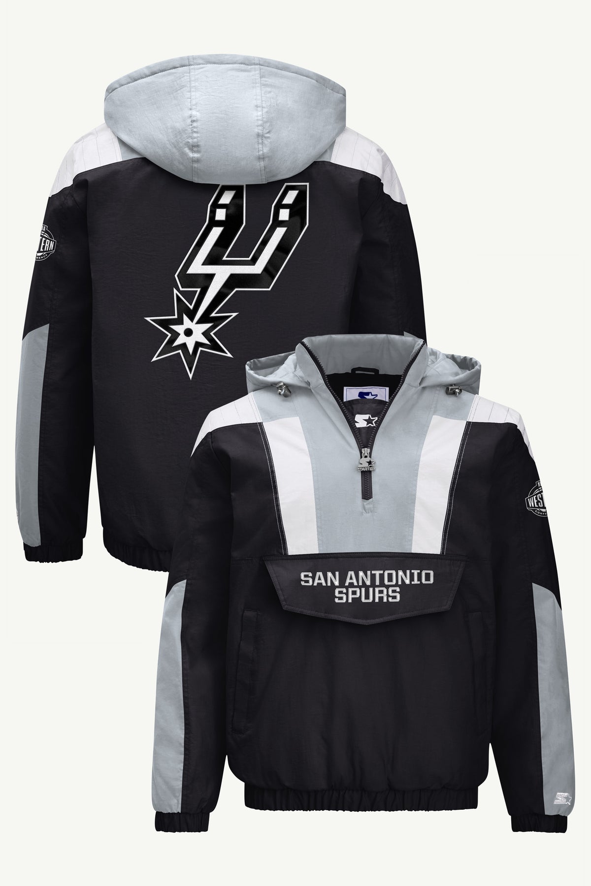 MENS SAN ANTONIO SPURS CLASSIC BREAKAWAY JACKET View 1 MENS SAN ANTONIO SPURS CLASSIC BREAKAWAY JACKET View 1