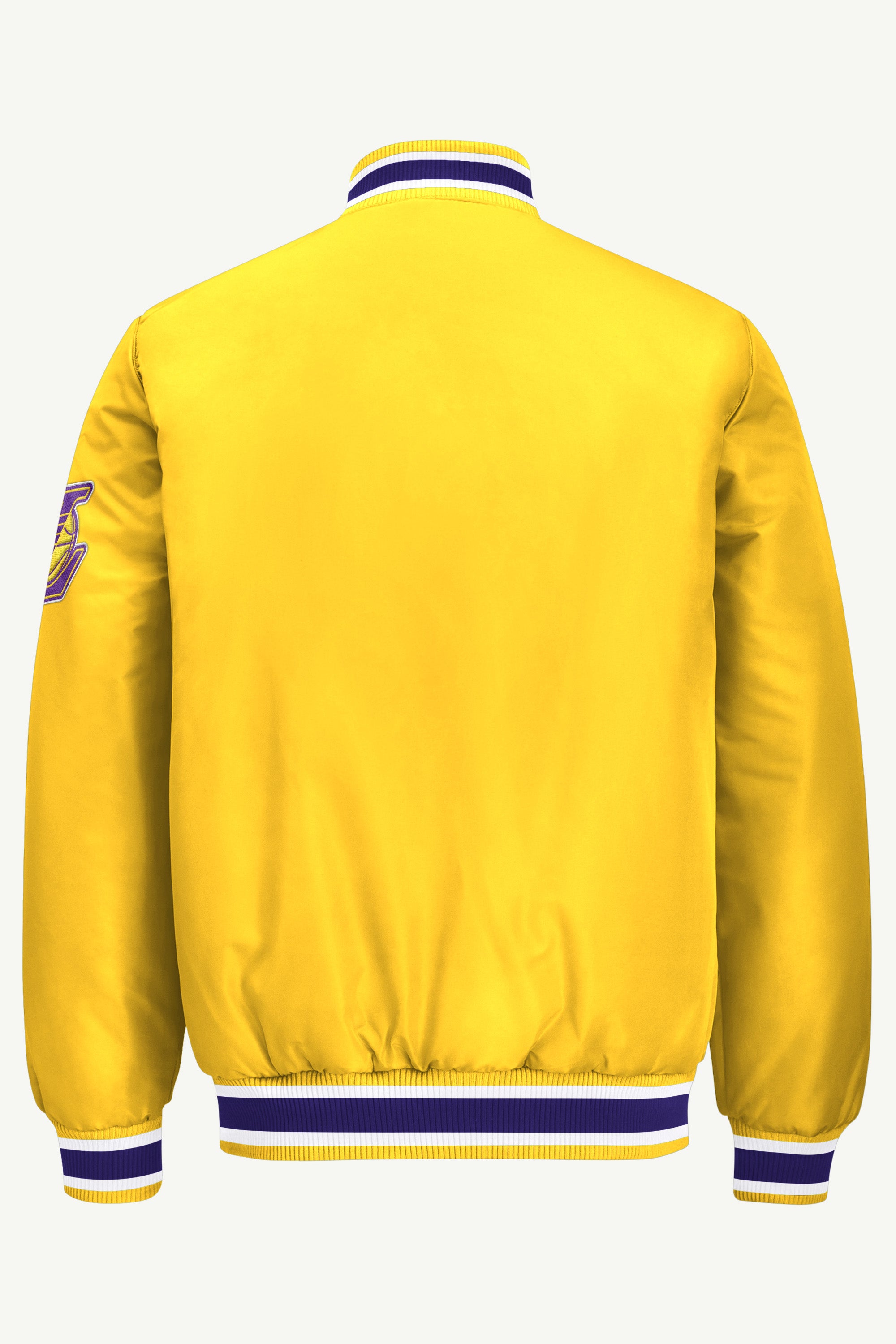 MENS LOS ANGELES LAKERS GAME DAY SATIN VARSITY JACKET View 3 MENS LOS ANGELES LAKERS GAME DAY SATIN VARSITY JACKET View 3