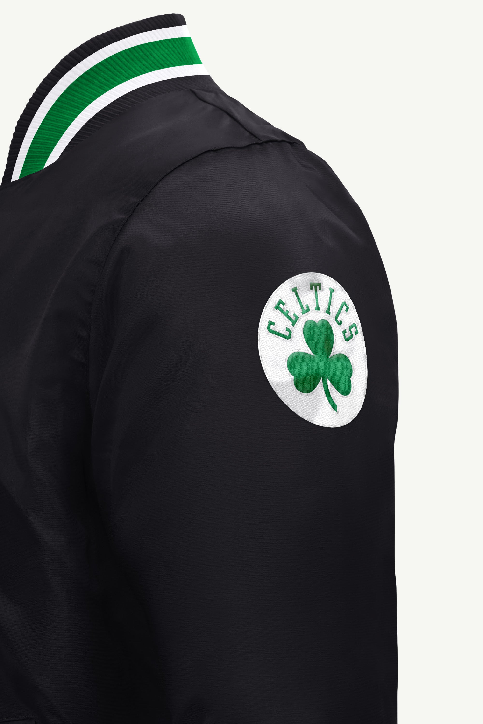 MENS BOSTON CELTICS GAME DAY SATIN VARSITY JACKET View 4 MENS BOSTON CELTICS GAME DAY SATIN VARSITY JACKET View 4
