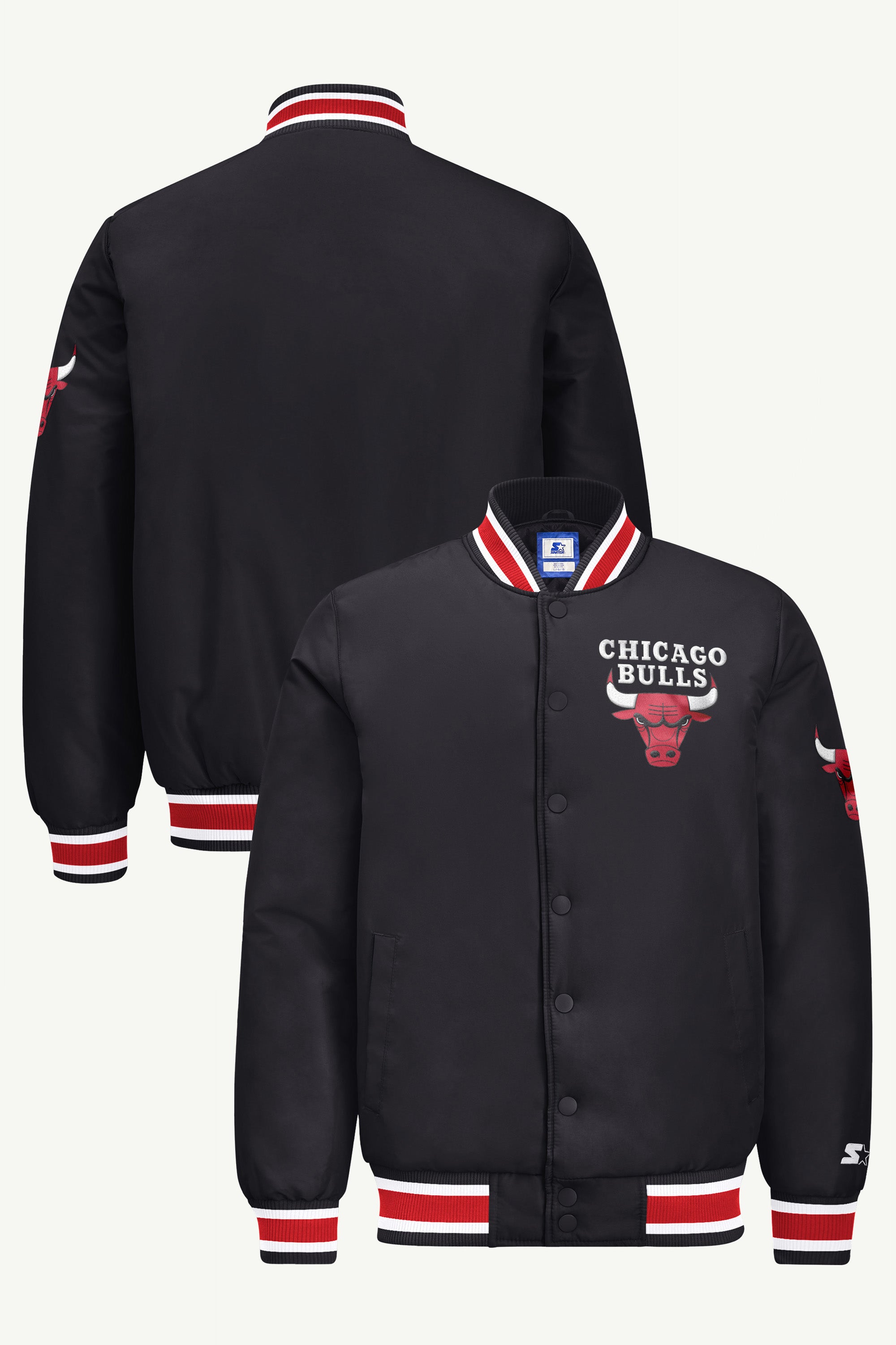 MENS CHICAGO BULLS GAME DAY SATIN VARSITY JACKET View 1 MENS CHICAGO BULLS GAME DAY SATIN VARSITY JACKET View 1