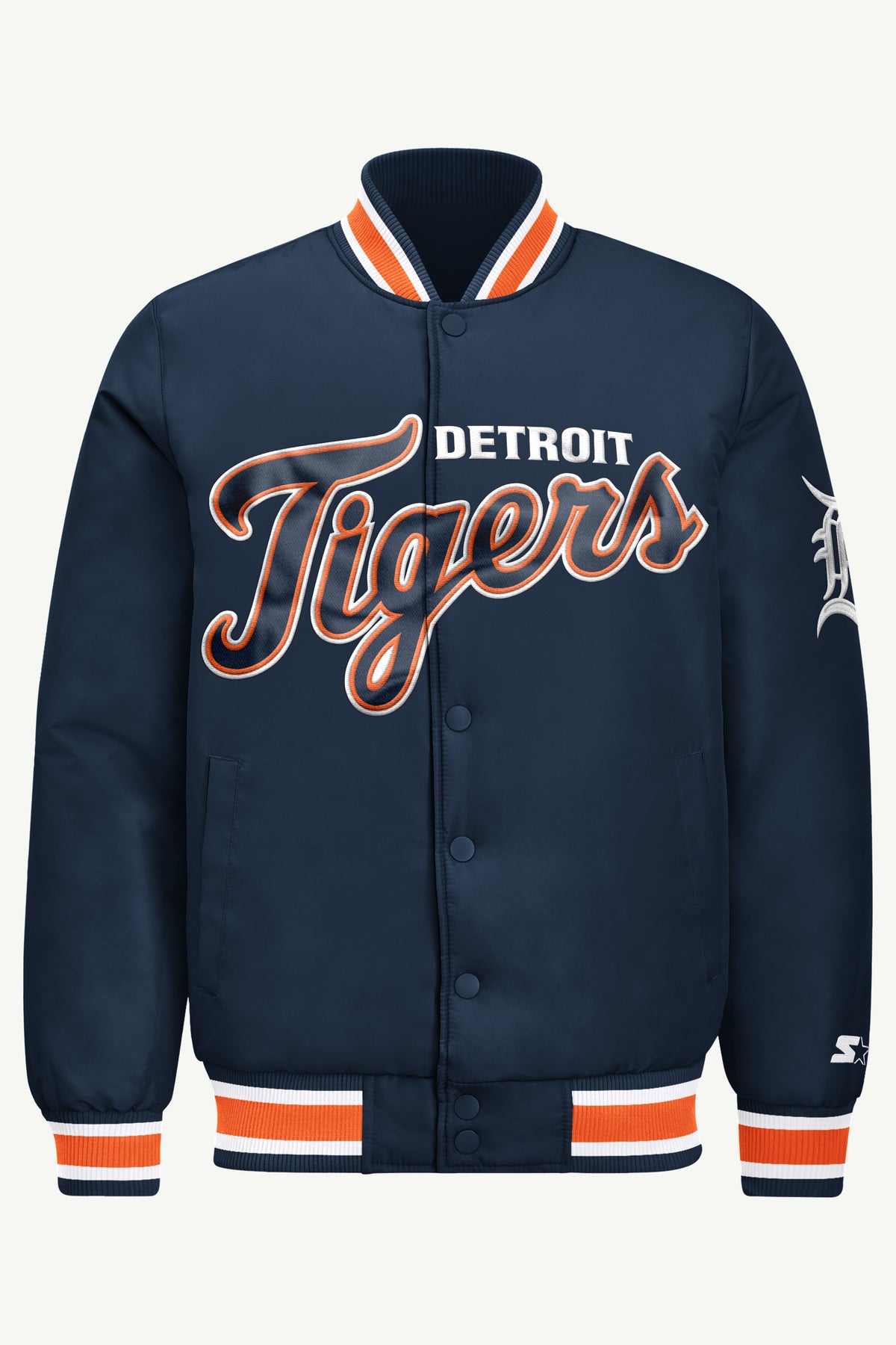 MENS DETROIT TIGERS ACROSS SATIN VARSITY JACKET View 2 | Men's Starter Jackets MENS DETROIT TIGERS ACROSS SATIN VARSITY JACKET View 2 | Men's Starter Jackets