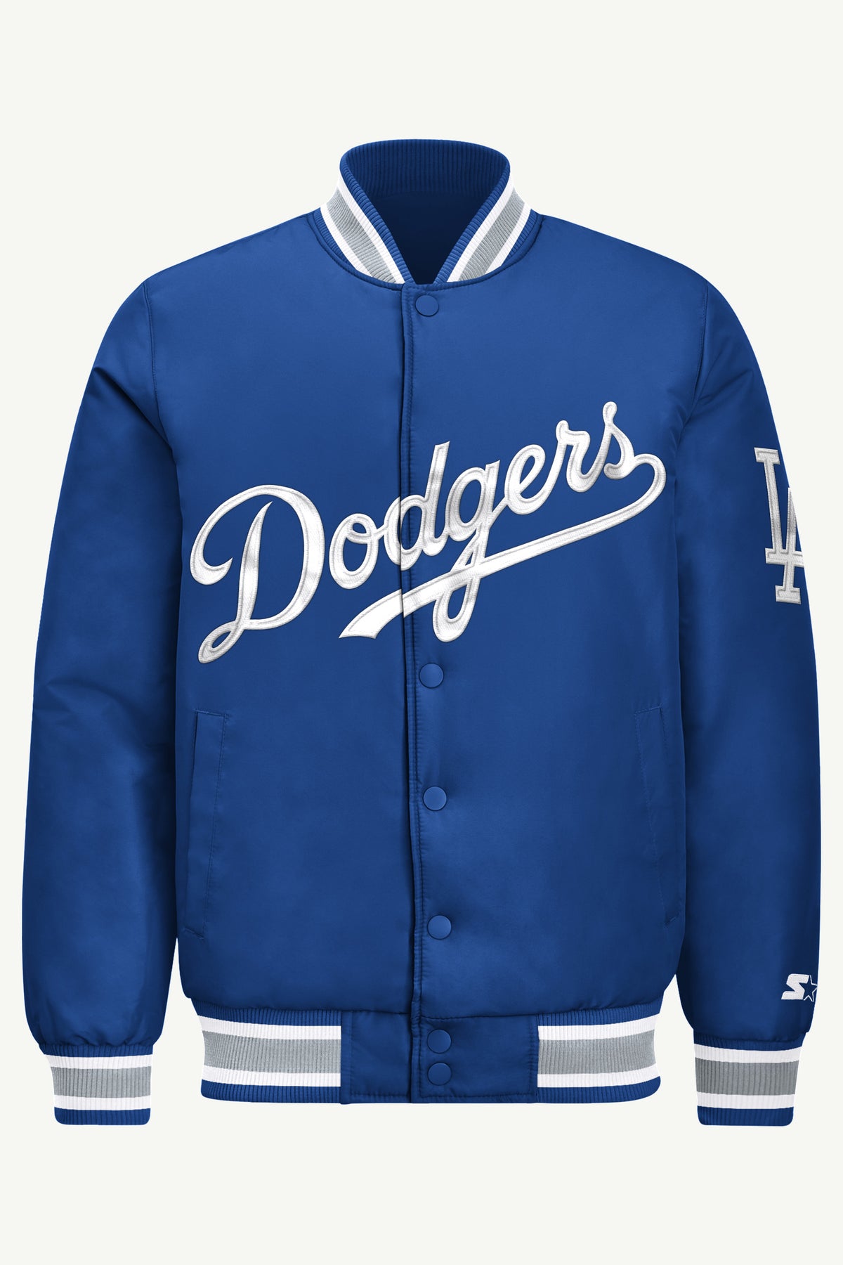 MENS LOS ANGELES DODGERS ACROSS SATIN VARSITY JACKET View 2 MENS LOS ANGELES DODGERS ACROSS SATIN VARSITY JACKET View 2