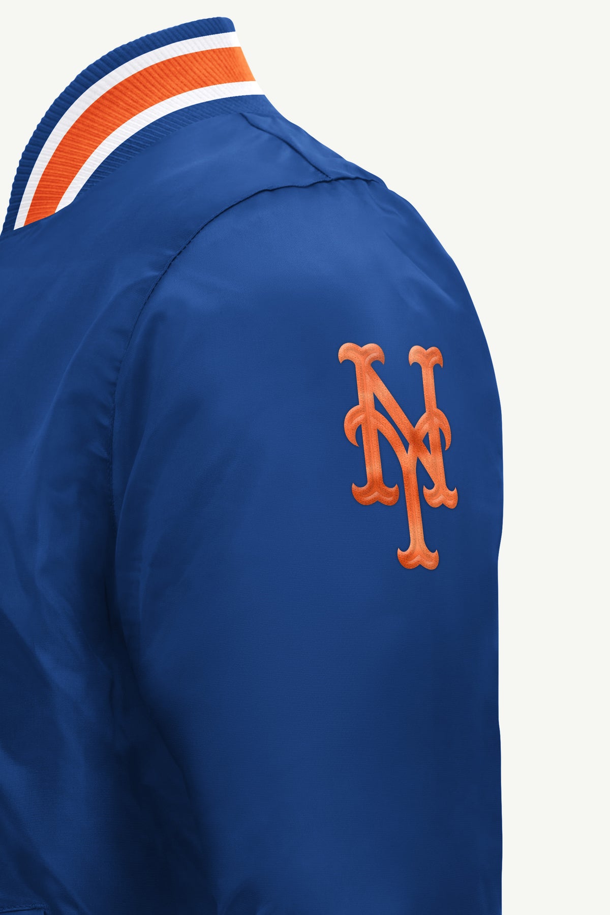MENS NEW YORK METS ACROSS SATIN VARSITY JACKET View 4 MENS NEW YORK METS ACROSS SATIN VARSITY JACKET View 4