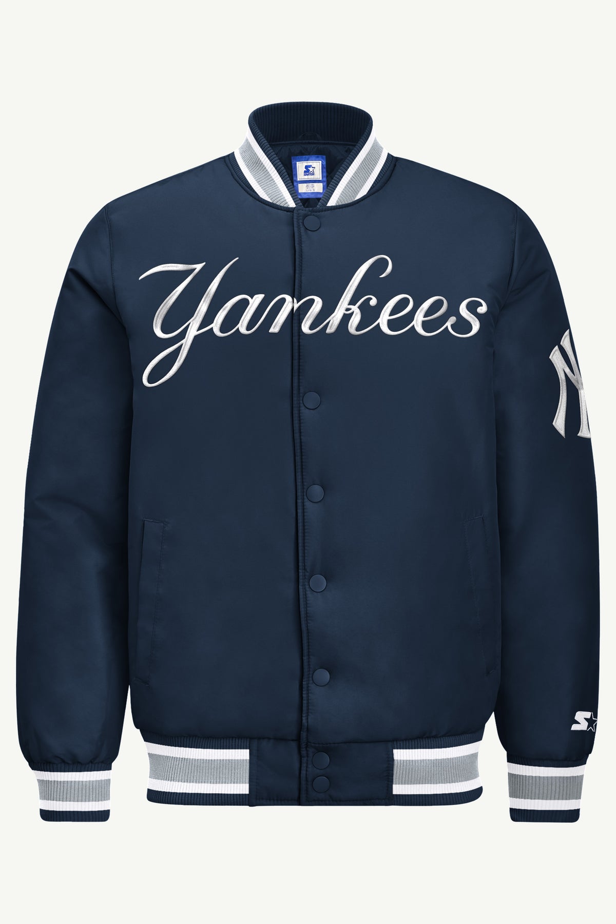 MENS NEW YORK YANKEES ACROSS SATIN VARSITY JACKET View 2 MENS NEW YORK YANKEES ACROSS SATIN VARSITY JACKET View 2