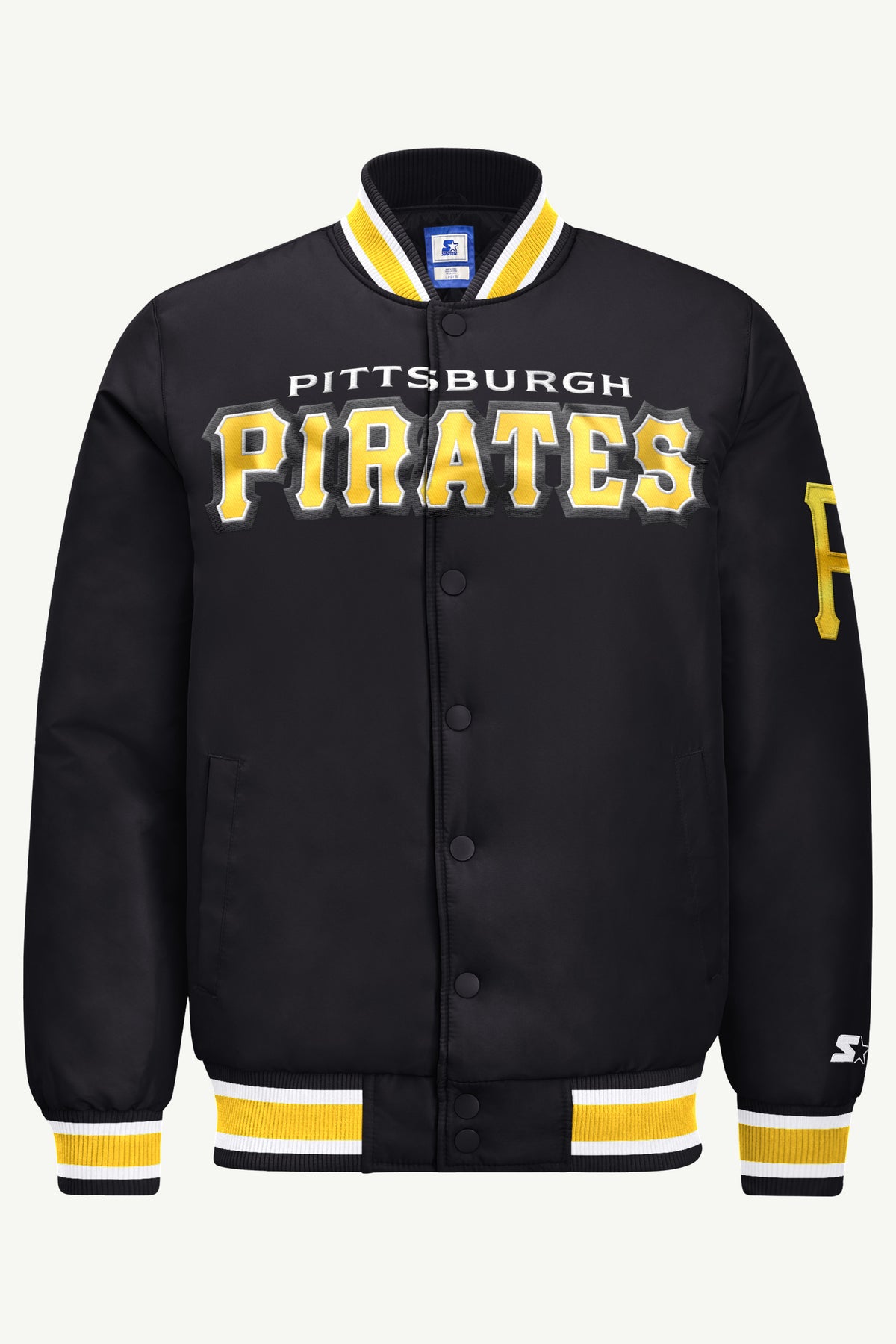 MENS PITTSBURGH PIRATES ACROSS SATIN VARSITY JACKET View 2 MENS PITTSBURGH PIRATES ACROSS SATIN VARSITY JACKET View 2