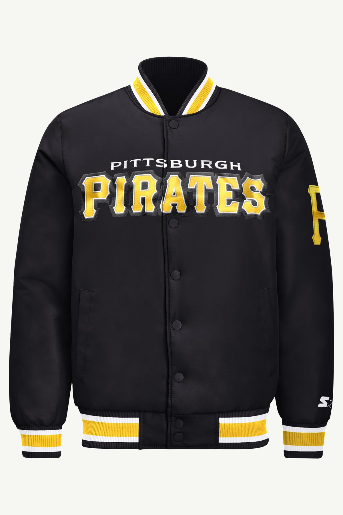 MENS PITTSBURGH PIRATES ACROSS SATIN VARSITY JACKET View 2 | Men's Starter Jackets MENS PITTSBURGH PIRATES ACROSS SATIN VARSITY JACKET View 2 | Men's Starter Jackets