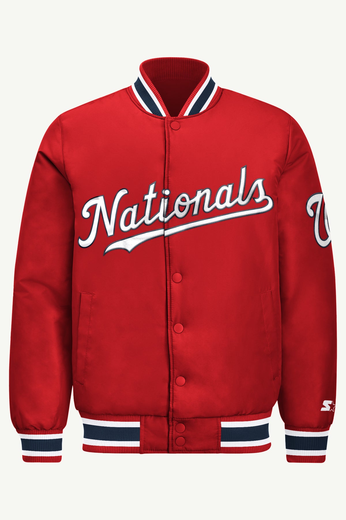 MENS WASHINGTON NATIONALS ACROSS SATIN VARSITY JACKET View 2 MENS WASHINGTON NATIONALS ACROSS SATIN VARSITY JACKET View 2