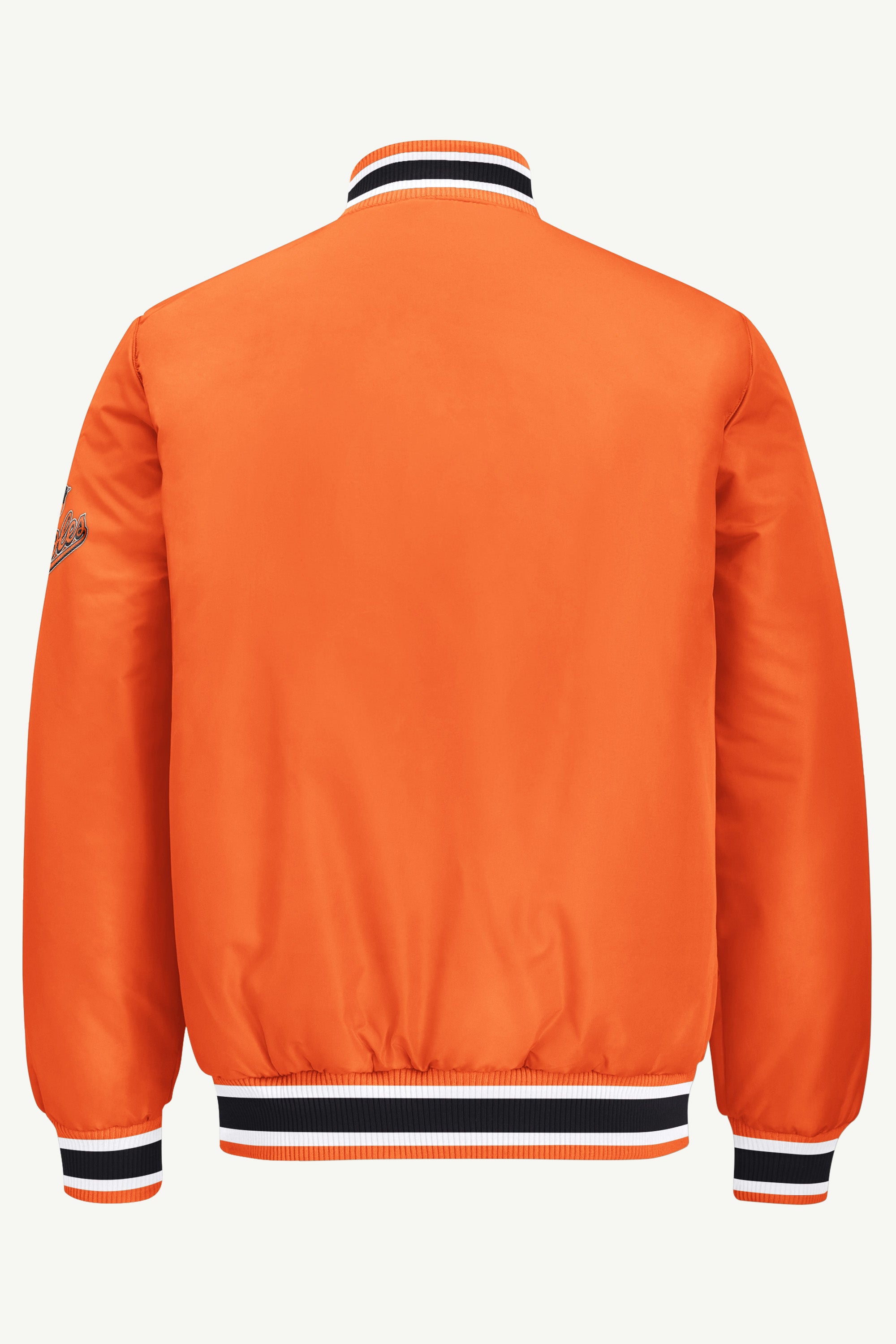 MENS BALTIMORE ORIOLES GAME DAY SATIN VARSITY JACKET View 3 MENS BALTIMORE ORIOLES GAME DAY SATIN VARSITY JACKET View 3