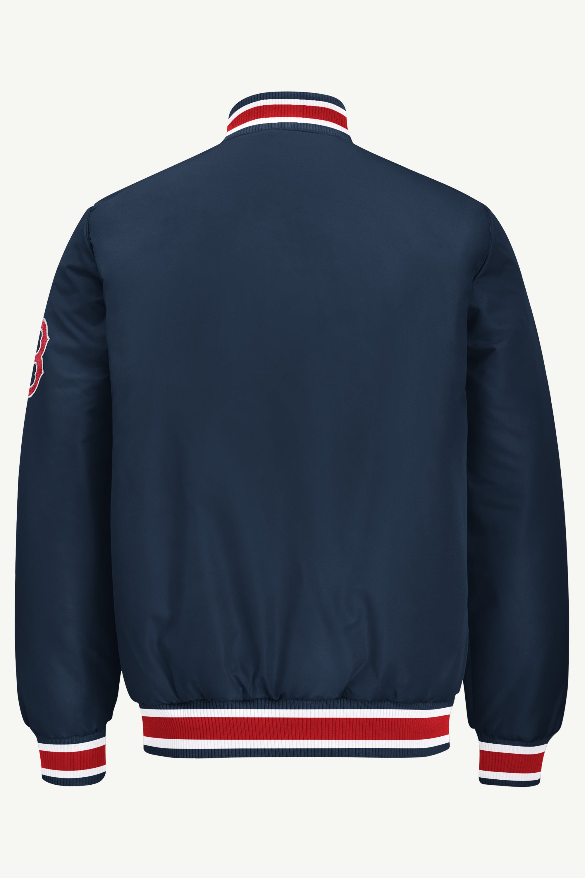 MENS BOSTON RED SOX GAME DAY SATIN VARSITY JACKET View 3 MENS BOSTON RED SOX GAME DAY SATIN VARSITY JACKET View 3