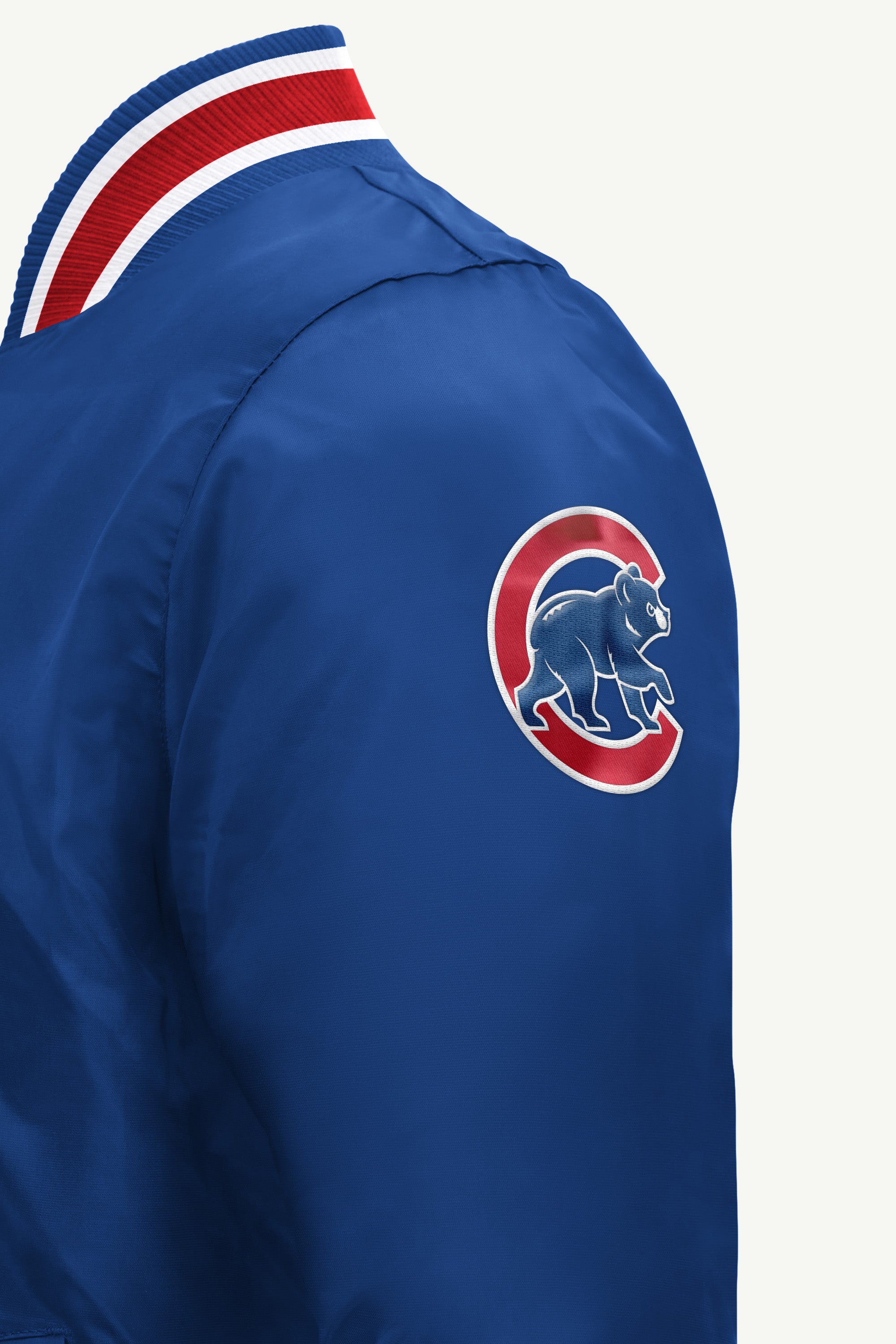 MENS CHICAGO CUBS GAME DAY SATIN VARSITY JACKET View 4 MENS CHICAGO CUBS GAME DAY SATIN VARSITY JACKET View 4