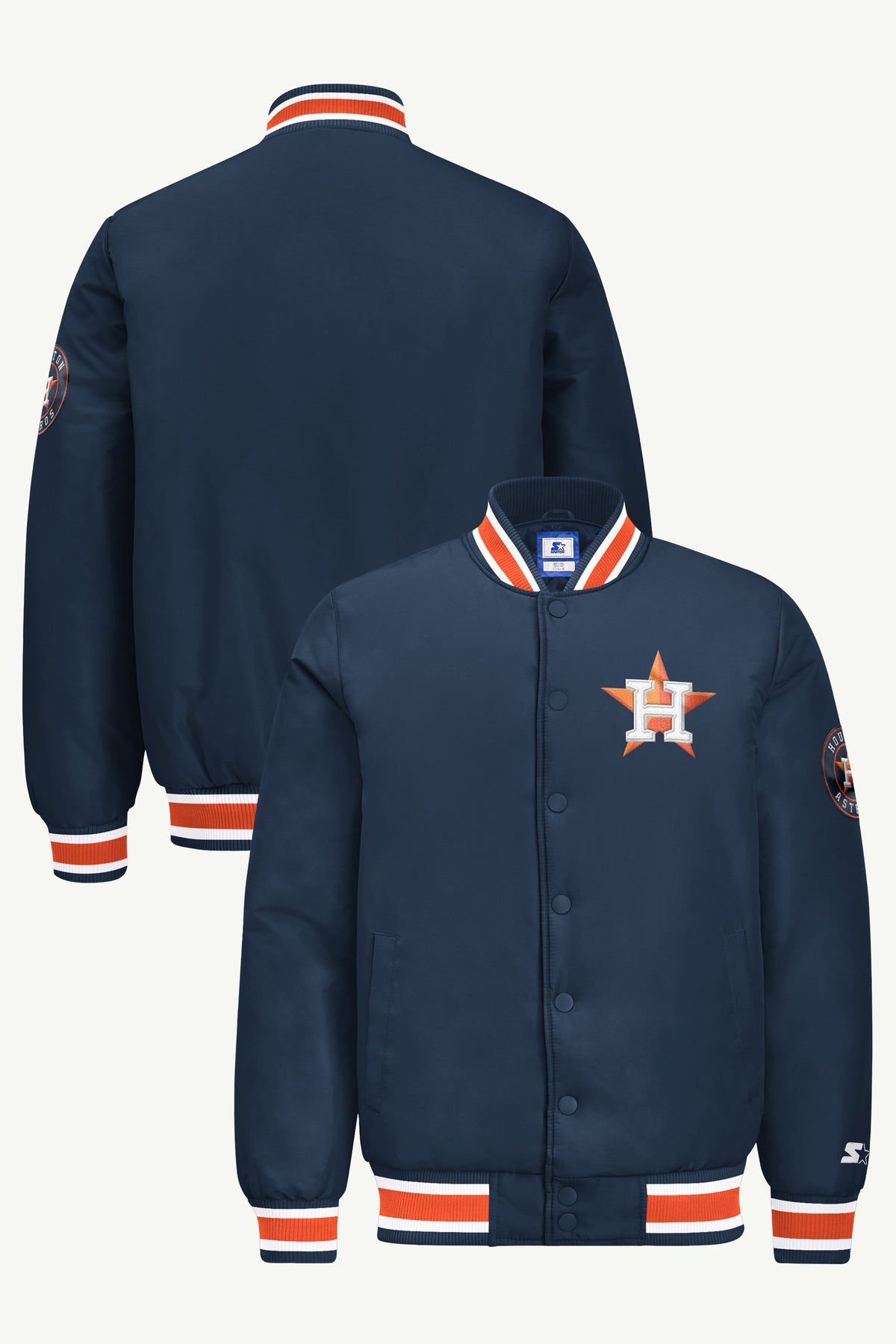 MENS HOUSTON ASTROS GAME DAY SATIN VARSITY JACKET View 1 MENS HOUSTON ASTROS GAME DAY SATIN VARSITY JACKET View 1
