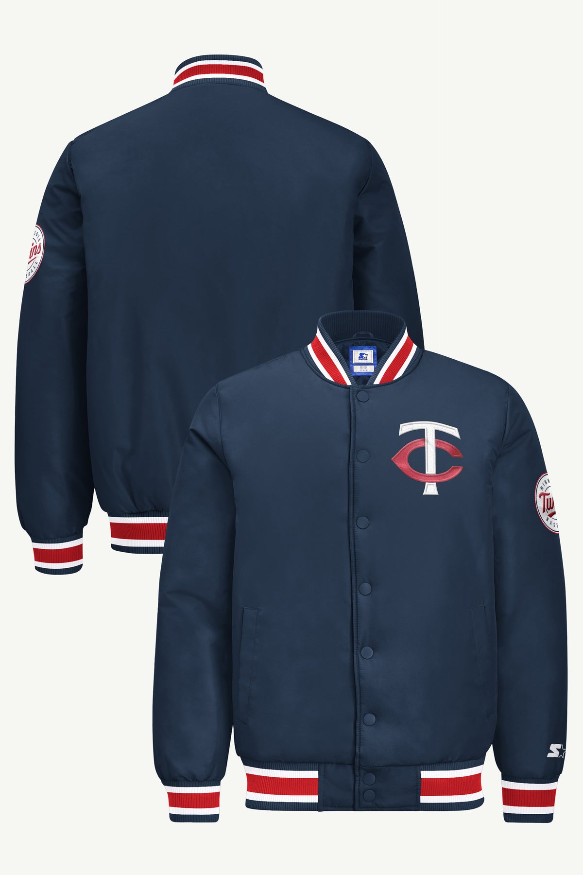 MENS MINNESOTA TWINS GAME DAY SATIN VARSITY JACKET View 1 MENS MINNESOTA TWINS GAME DAY SATIN VARSITY JACKET View 1