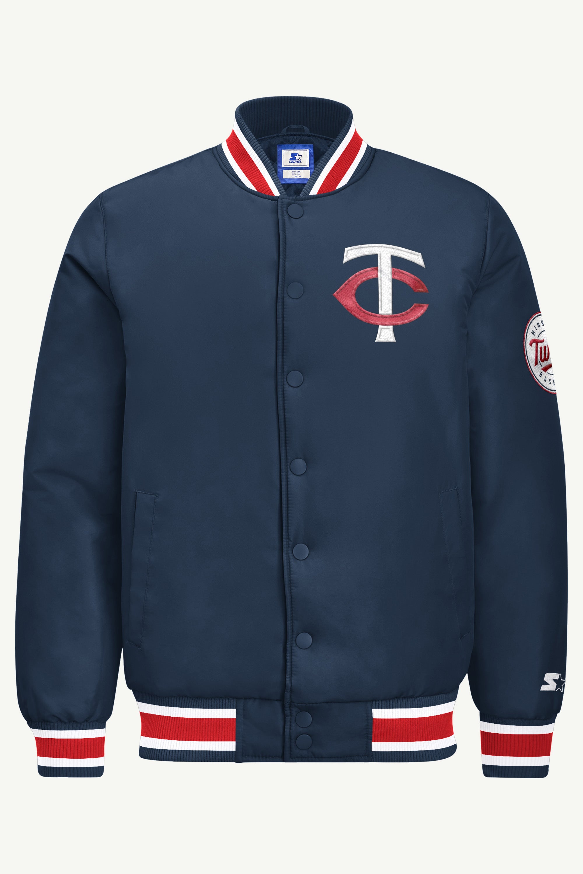 MENS MINNESOTA TWINS GAME DAY SATIN VARSITY JACKET View 2 MENS MINNESOTA TWINS GAME DAY SATIN VARSITY JACKET View 2