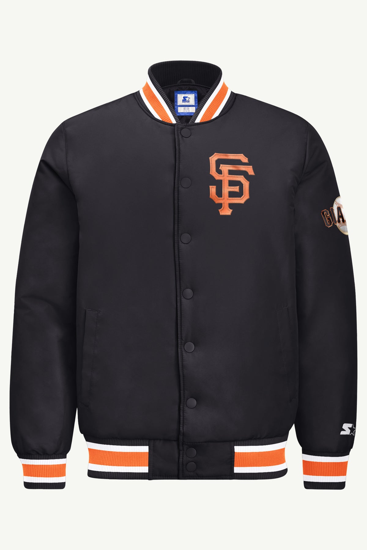 MENS SAN FRANCISCO GIANTS GAME DAY SATIN VARSITY JACKET View 2 MENS SAN FRANCISCO GIANTS GAME DAY SATIN VARSITY JACKET View 2
