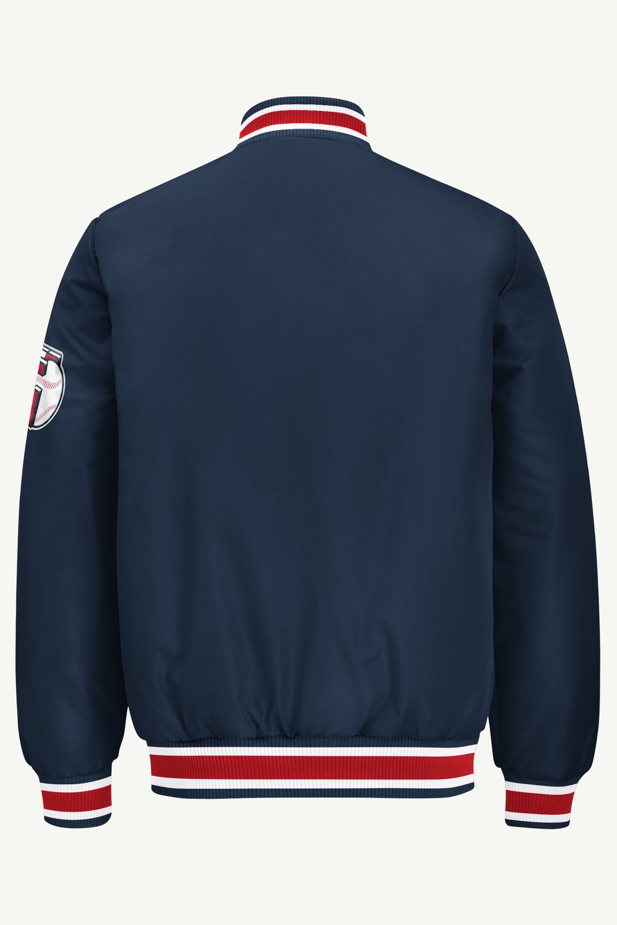 MENS CLEVELAND GUARDIANS GAME DAY SATIN VARSITY JACKET View 3 MENS CLEVELAND GUARDIANS GAME DAY SATIN VARSITY JACKET View 3