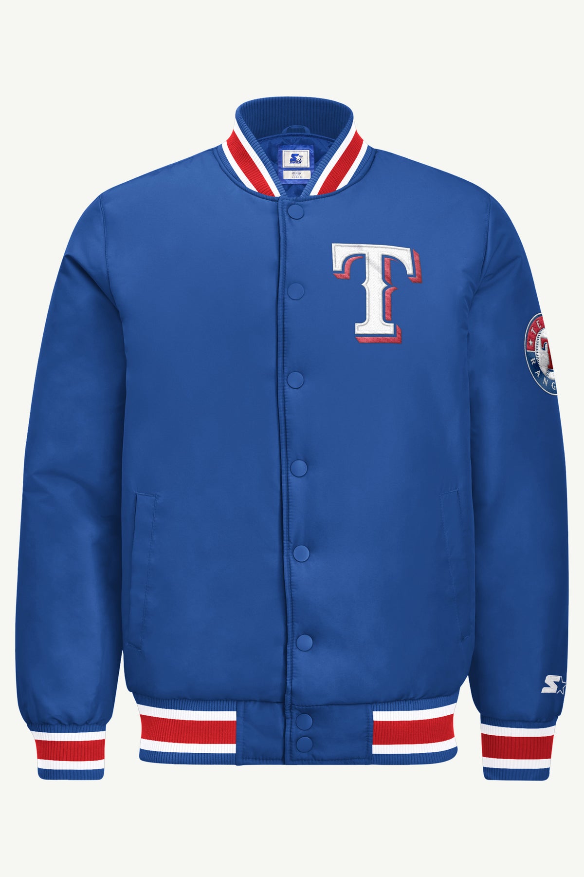 MENS TEXAS RANGERS GAME DAY SATIN VARSITY JACKET View 2 MENS TEXAS RANGERS GAME DAY SATIN VARSITY JACKET View 2