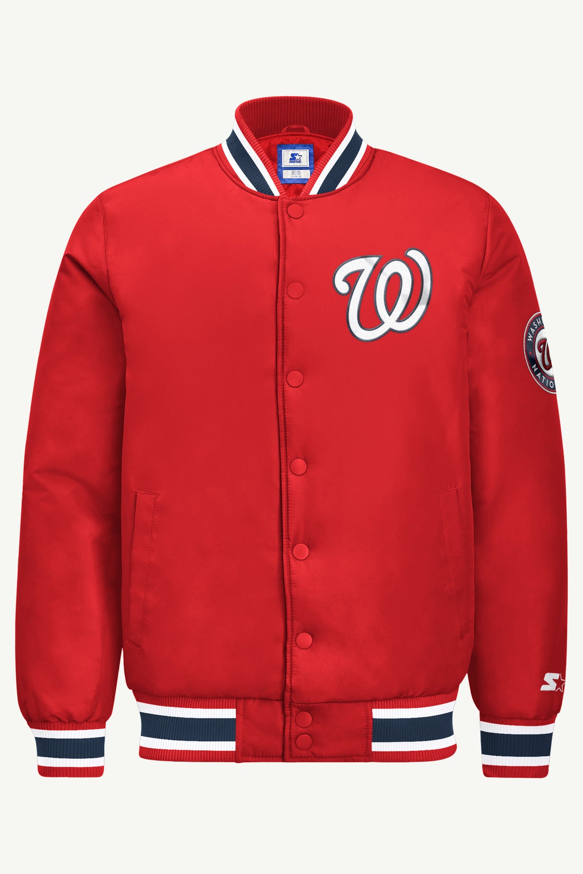 MENS WASHINGTON NATIONALS GAME DAY SATIN VARSITY JACKET View 2 MENS WASHINGTON NATIONALS GAME DAY SATIN VARSITY JACKET View 2
