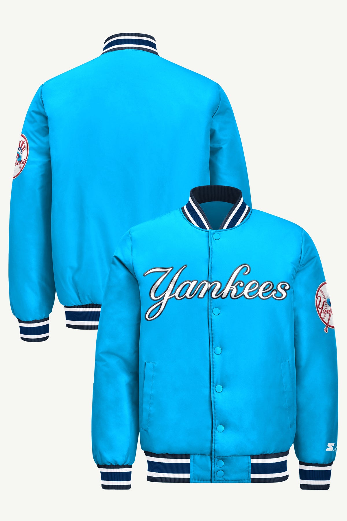 MENS NEW YORK YANKEES COOPERSTOWN ACROSS SATIN VARSITY JACKET View 1 MENS NEW YORK YANKEES COOPERSTOWN ACROSS SATIN VARSITY JACKET View 1