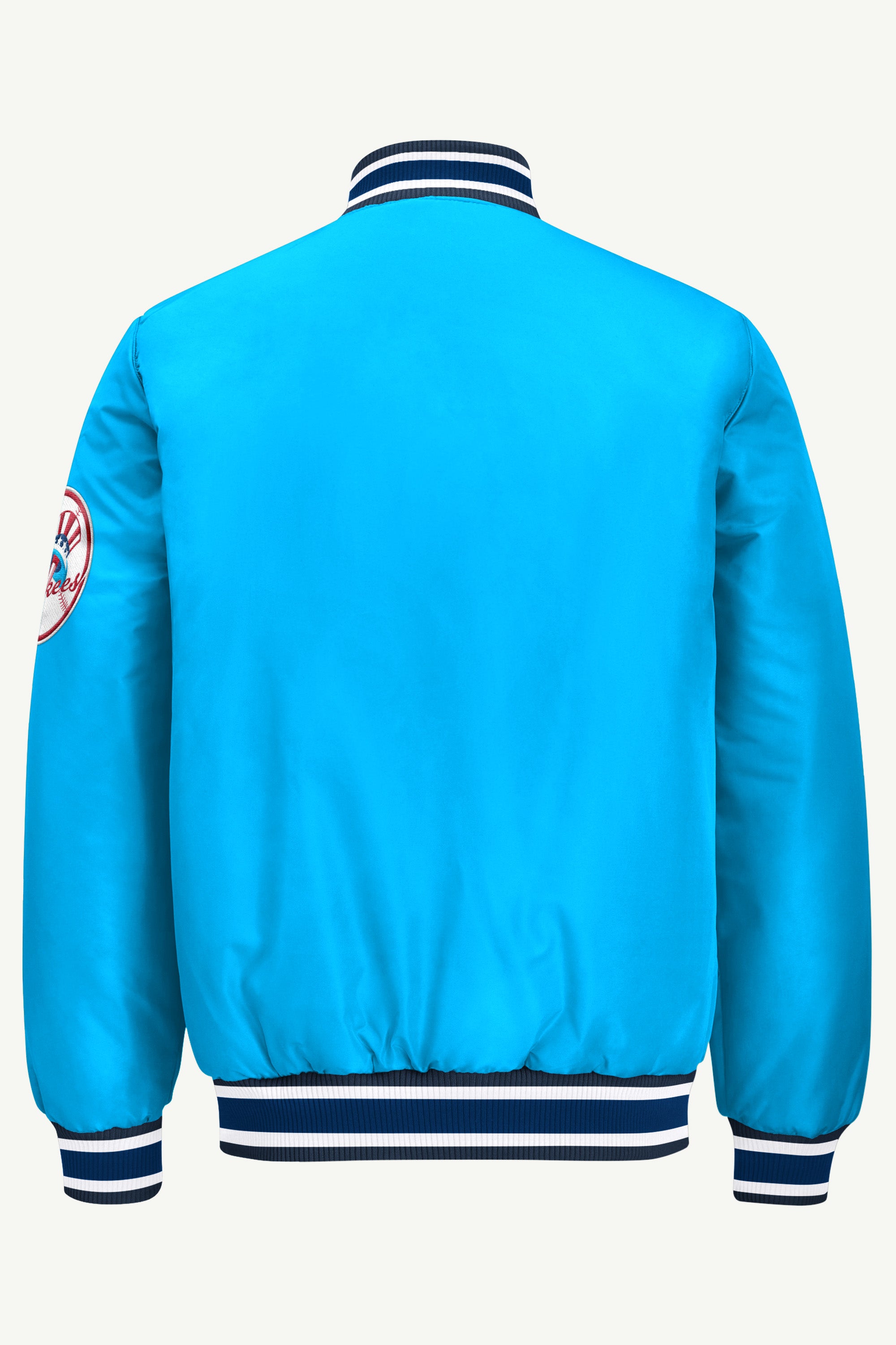 MENS NEW YORK YANKEES COOPERSTOWN ACROSS SATIN VARSITY JACKET View 3 MENS NEW YORK YANKEES COOPERSTOWN ACROSS SATIN VARSITY JACKET View 3