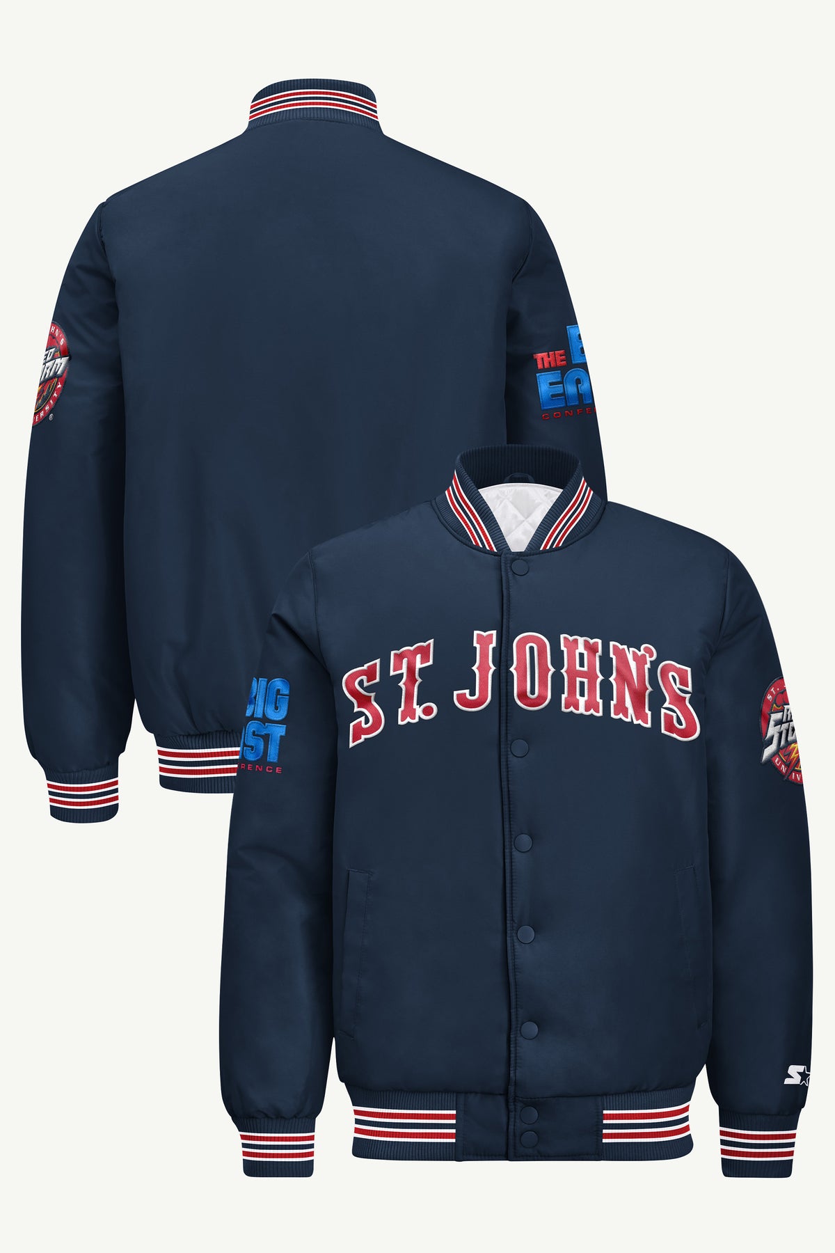 MENS ST. JOHNS RED STORMS SATIN VARSITY JACKET View 1 | New Arrivals MENS ST. JOHNS RED STORMS SATIN VARSITY JACKET View 1 | New Arrivals