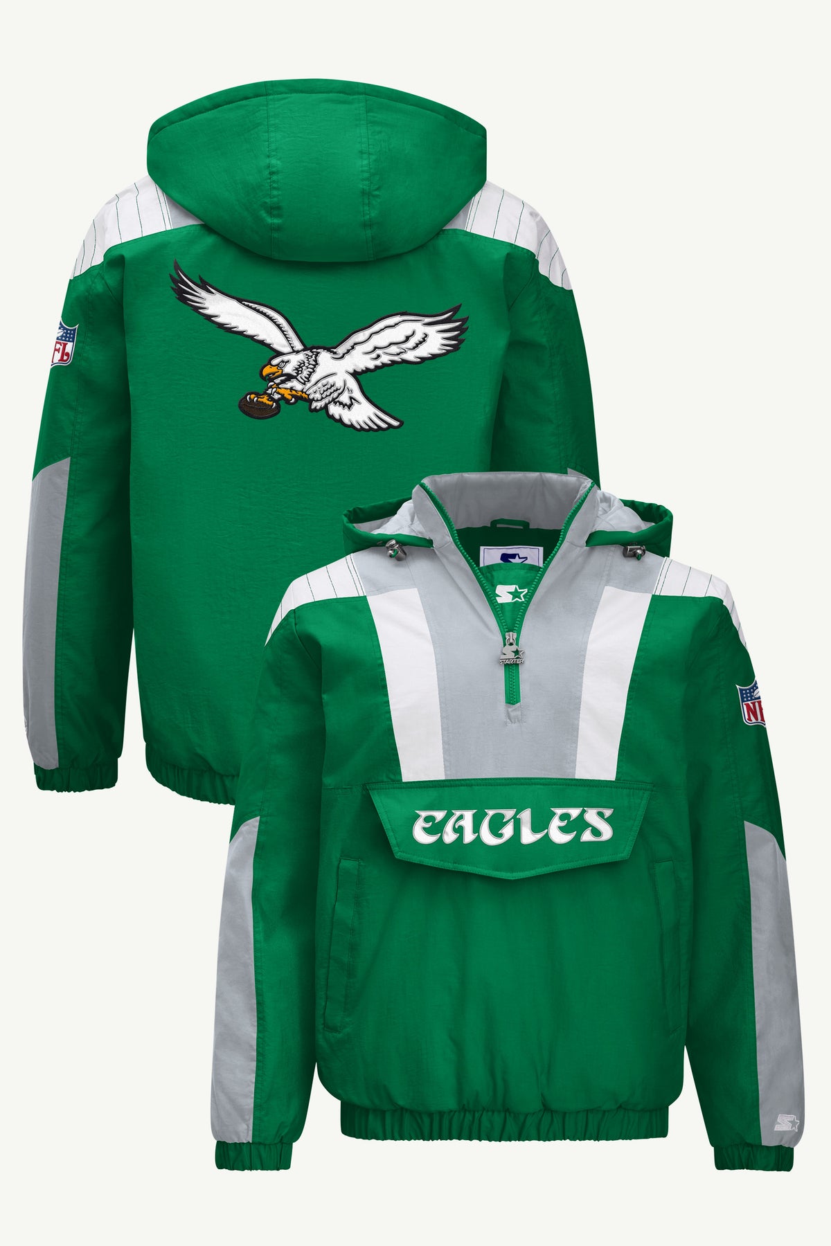 MENS PHILADELPHIA EAGLES RETRO CLASSIC BREAKAWAY JACKET View 1 MENS PHILADELPHIA EAGLES RETRO CLASSIC BREAKAWAY JACKET View 1