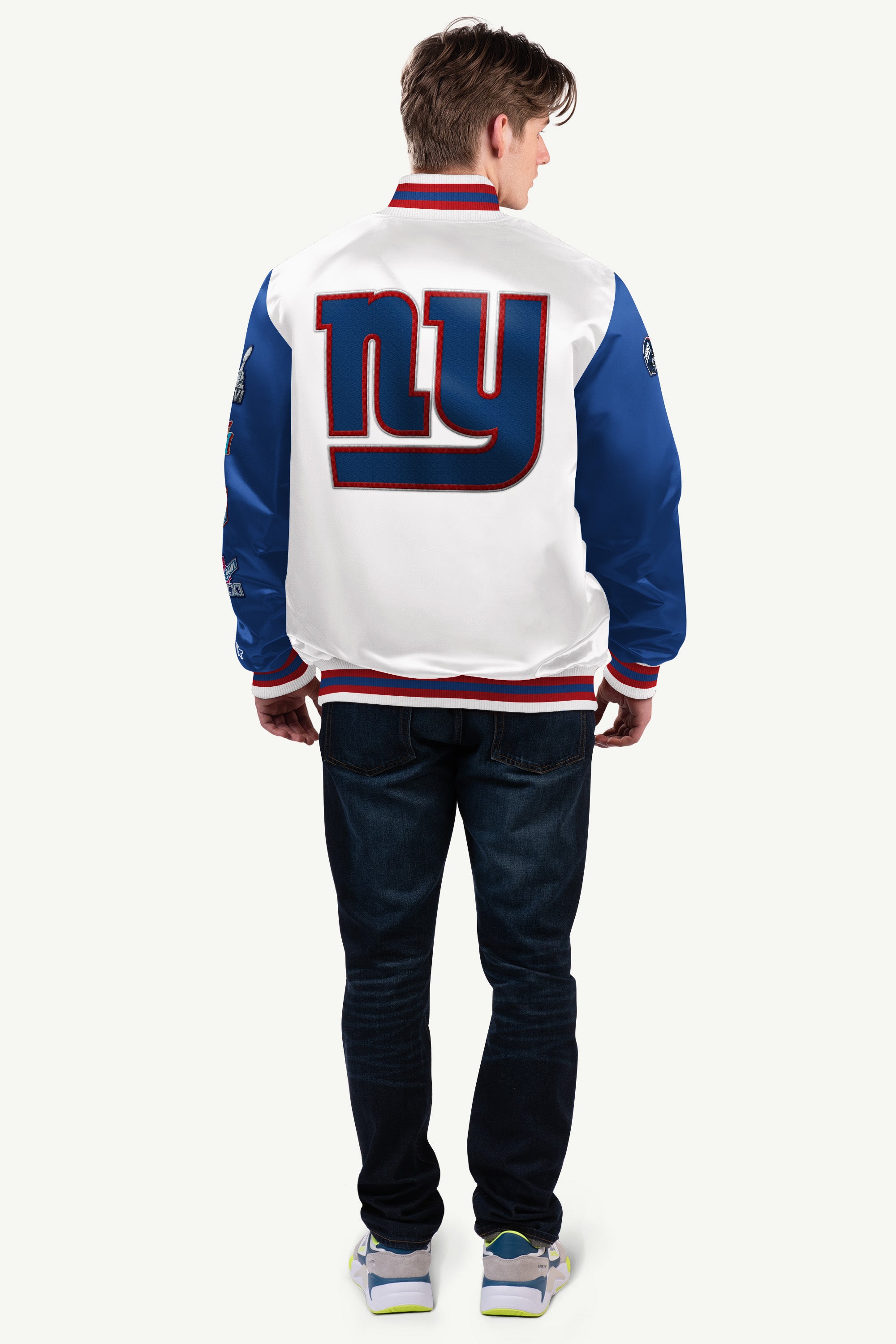 MENS NEW YORK GIANTS SATIN VARSITY JACKET View 2 | Starter Jackets MENS NEW YORK GIANTS SATIN VARSITY JACKET View 2 | Starter Jackets