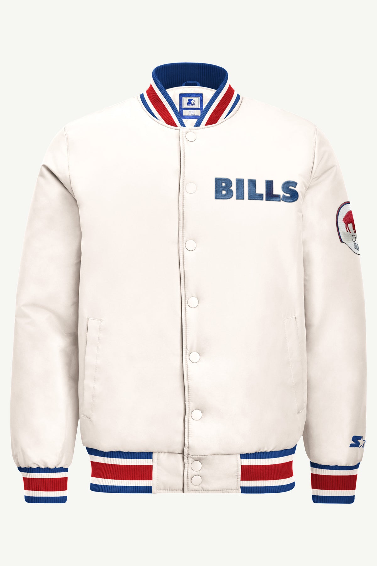 MENS BUFFALO BILLS RETRO GAME DAY SATIN VARSITY JACKET View 2 MENS BUFFALO BILLS RETRO GAME DAY SATIN VARSITY JACKET View 2