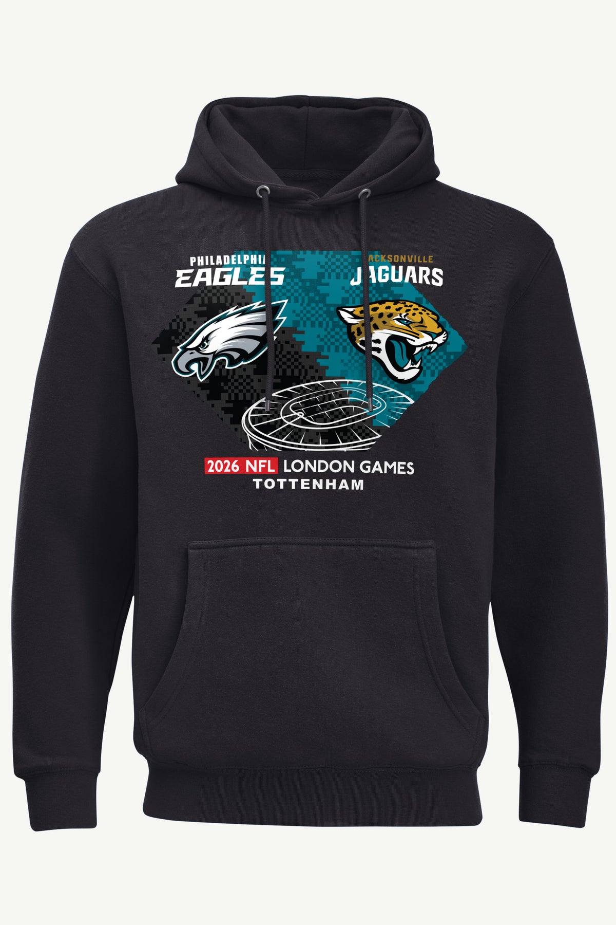 MENS PHILADELPHIA EAGLES VS. JACKSONVILLE JAGUARS LONDON MATCHUP HOODIE View 1 | NFL 2026 International Games MENS PHILADELPHIA EAGLES VS. JACKSONVILLE JAGUARS LONDON MATCHUP HOODIE View 1 | NFL 2026 International Games