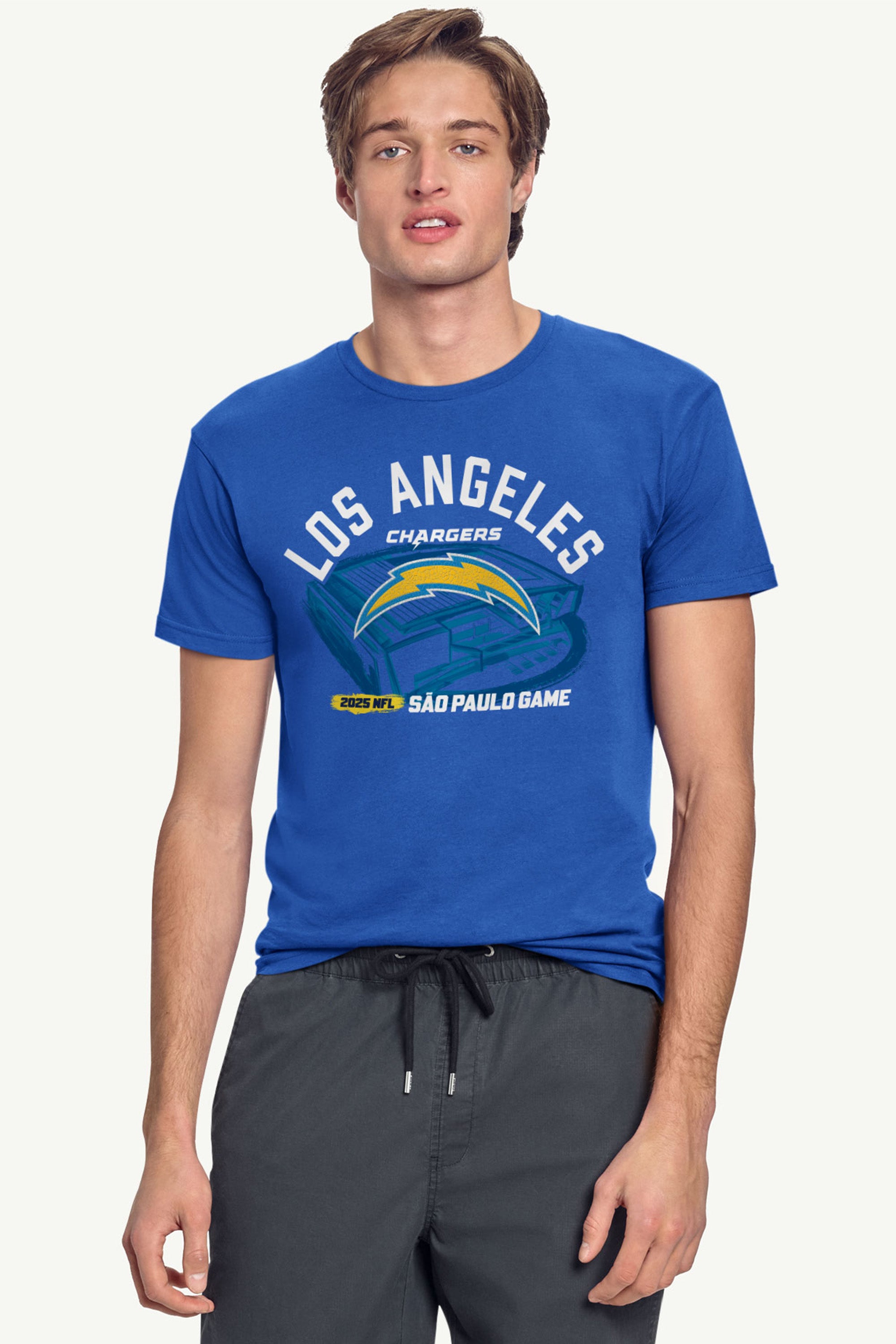 MENS LOS ANGELES CHARGERS CORINTHIANS ARENA T SHIRT View 2 | NFL International Games MENS LOS ANGELES CHARGERS CORINTHIANS ARENA T SHIRT View 2 | NFL International Games