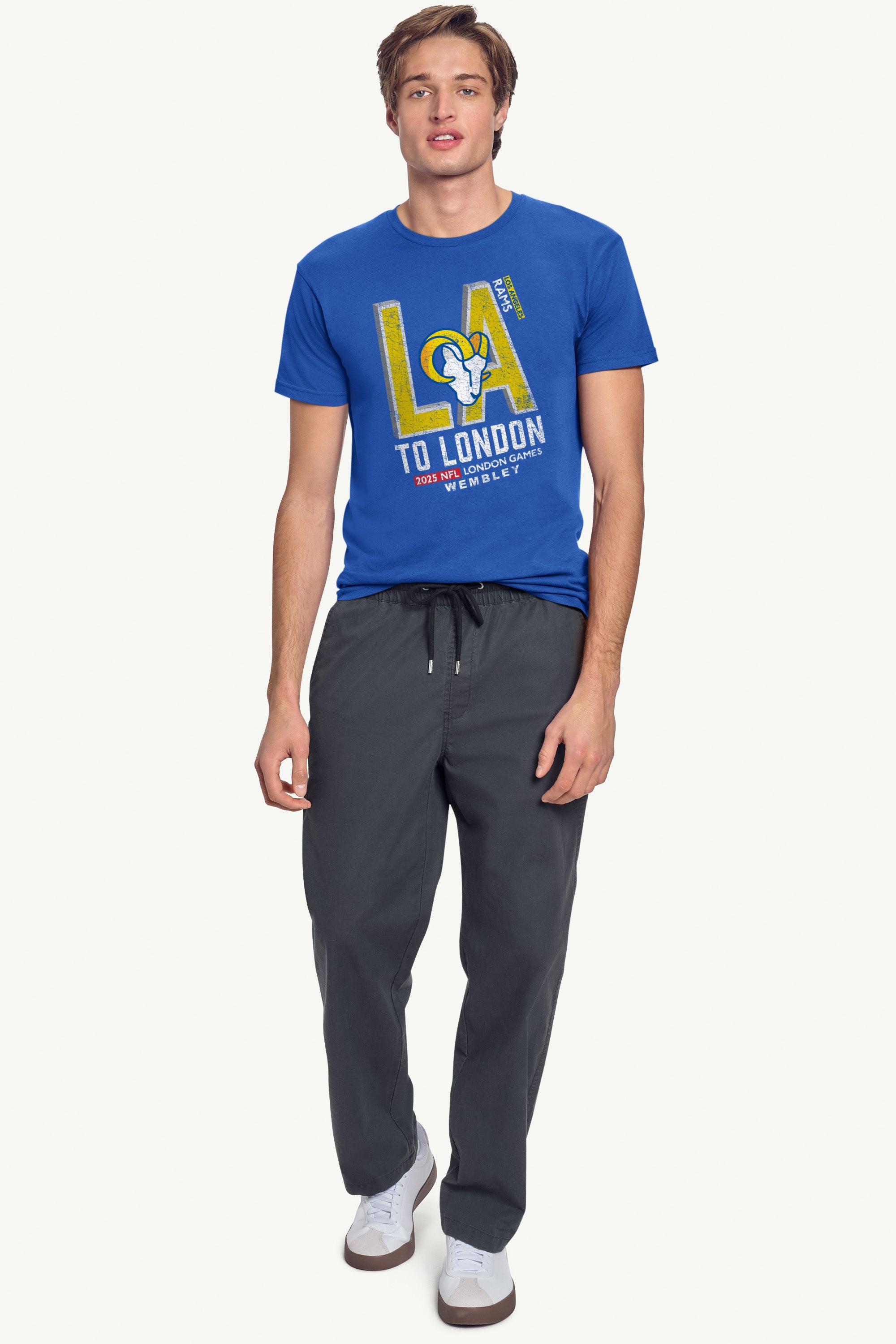 MENS LOS ANGELES RAMS TO LONDON T SHIRT View 3 | NFL International Games MENS LOS ANGELES RAMS TO LONDON T SHIRT View 3 | NFL International Games