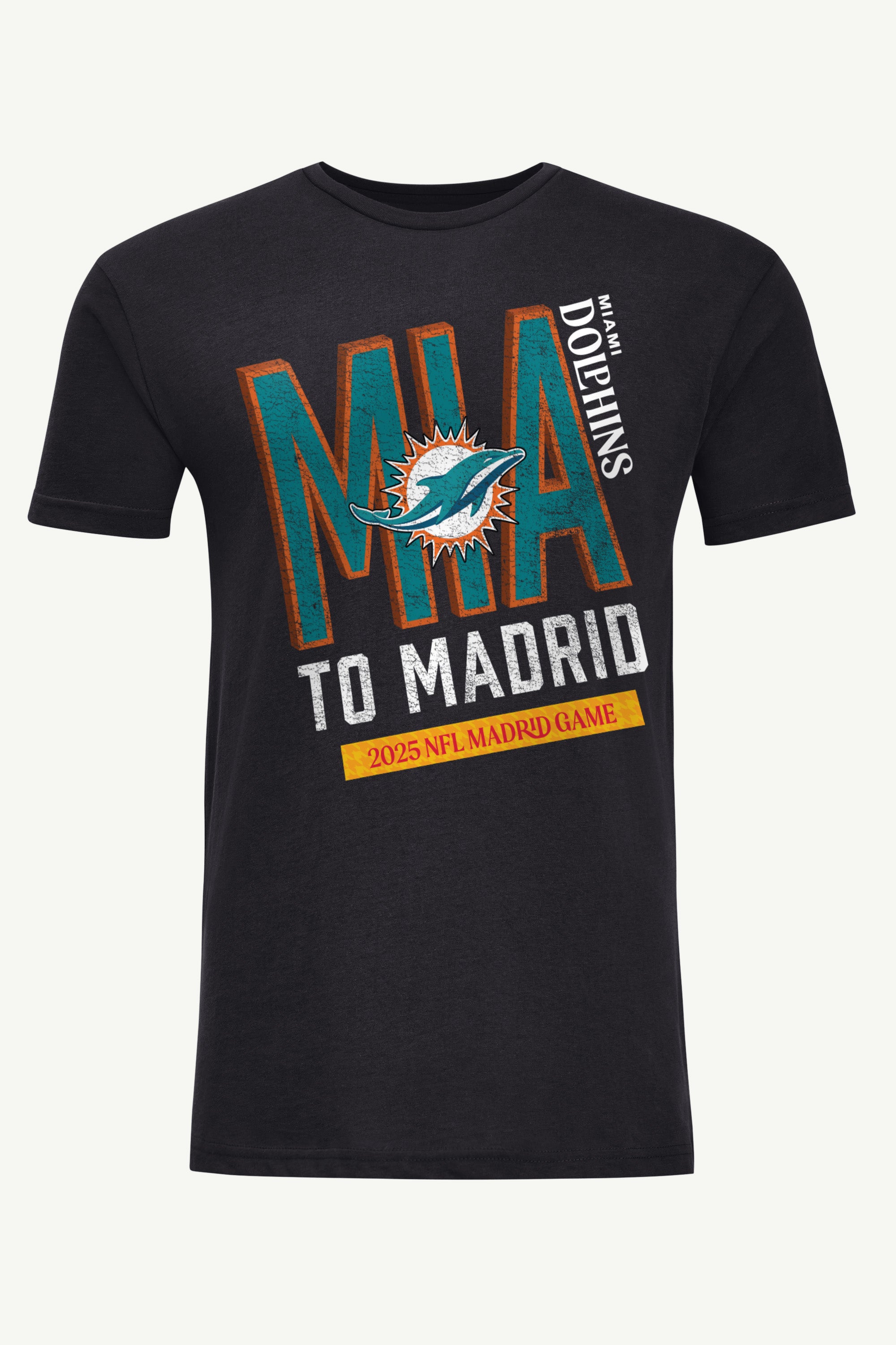 MENS MIAMI DOLPHINS TO MADRID WE GO T SHIRT View 1 | Miami Dolphins MENS MIAMI DOLPHINS TO MADRID WE GO T SHIRT View 1 | Miami Dolphins