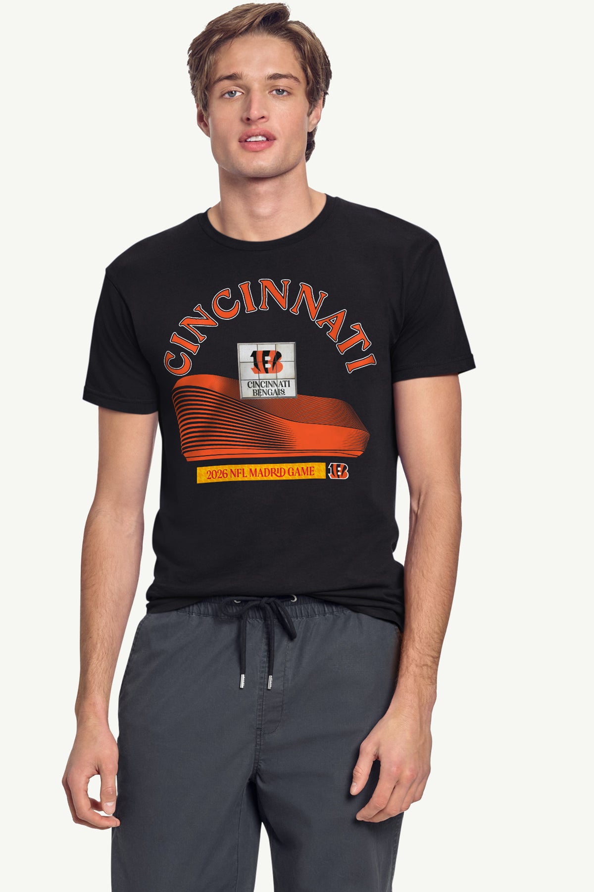 MENS MENS CINCINNATI BENGALS MADRID STADIUM T SHIRT View 4 MENS MENS CINCINNATI BENGALS MADRID STADIUM T SHIRT View 4