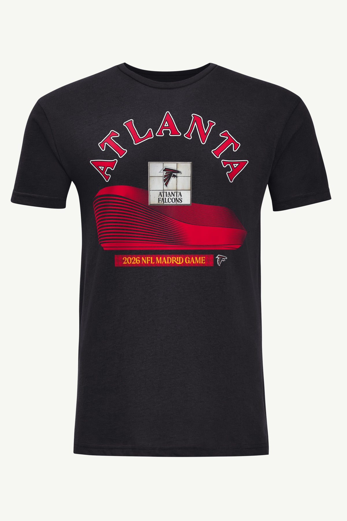 MENS ATLANTA FALCONS MADRID STADIUM T SHIRT View 1 MENS ATLANTA FALCONS MADRID STADIUM T SHIRT View 1
