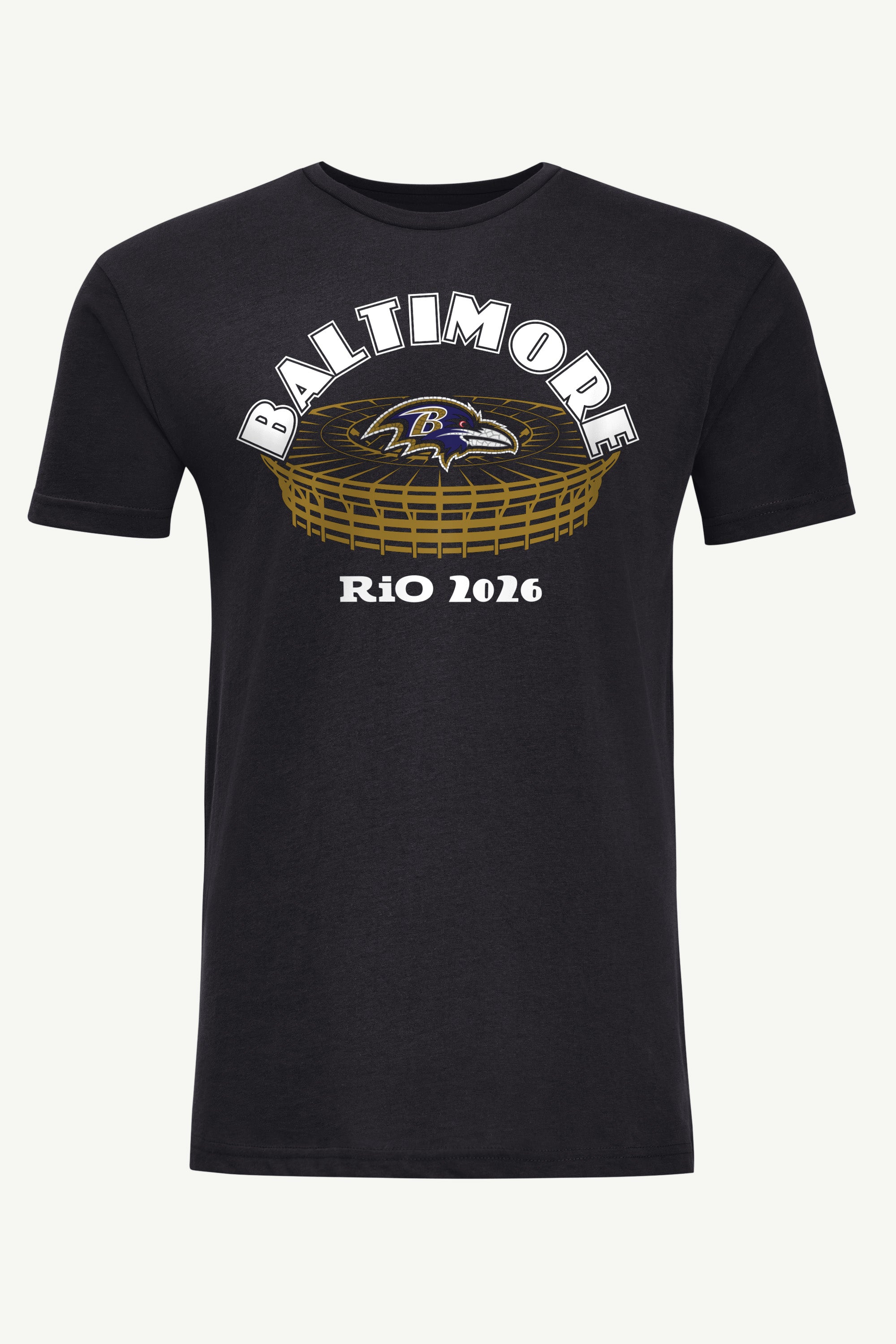 MENS BALTIMORE RAVENS RIO STADIUM T SHIRT View 1 MENS BALTIMORE RAVENS RIO STADIUM T SHIRT View 1
