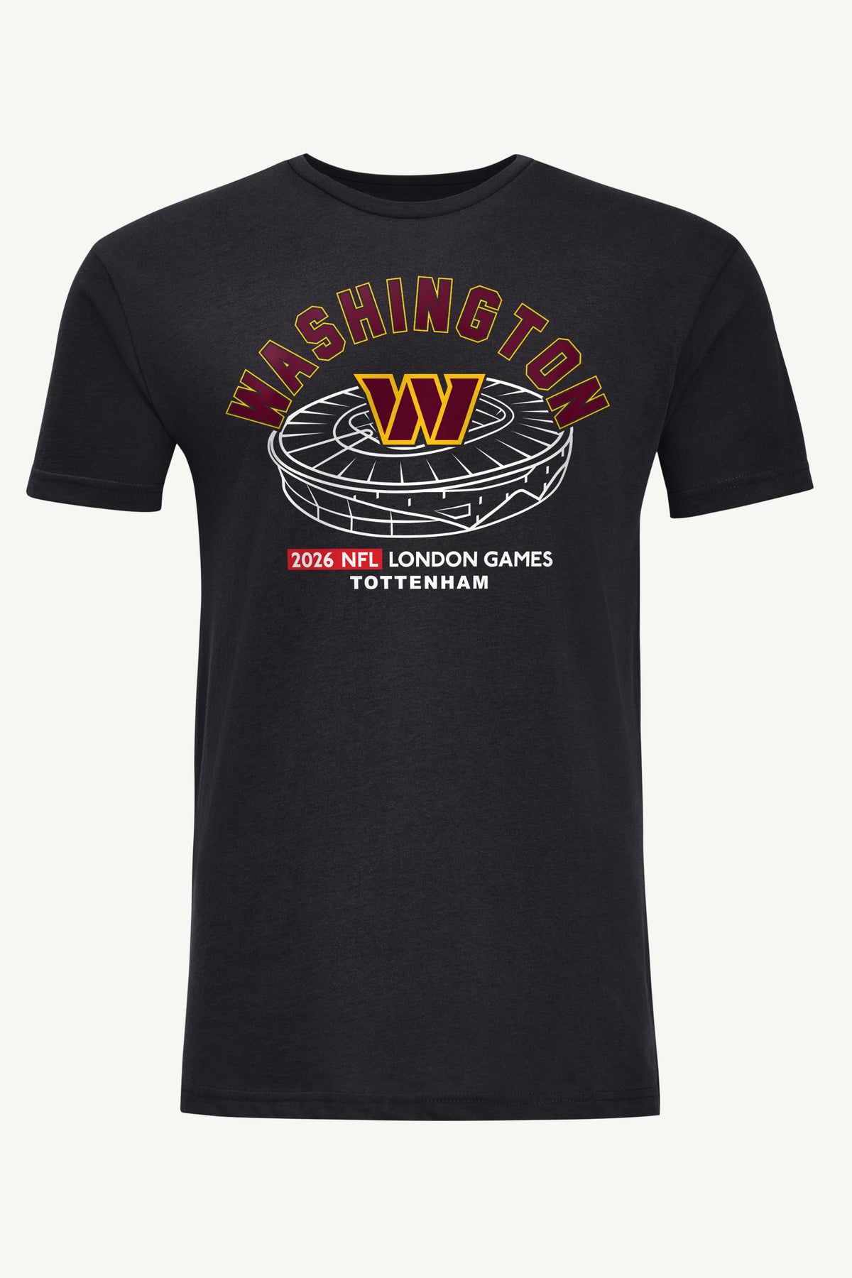 MENS WASHINGTON COMMANDERS LONDON STADIUM T SHIRT View 1 MENS WASHINGTON COMMANDERS LONDON STADIUM T SHIRT View 1