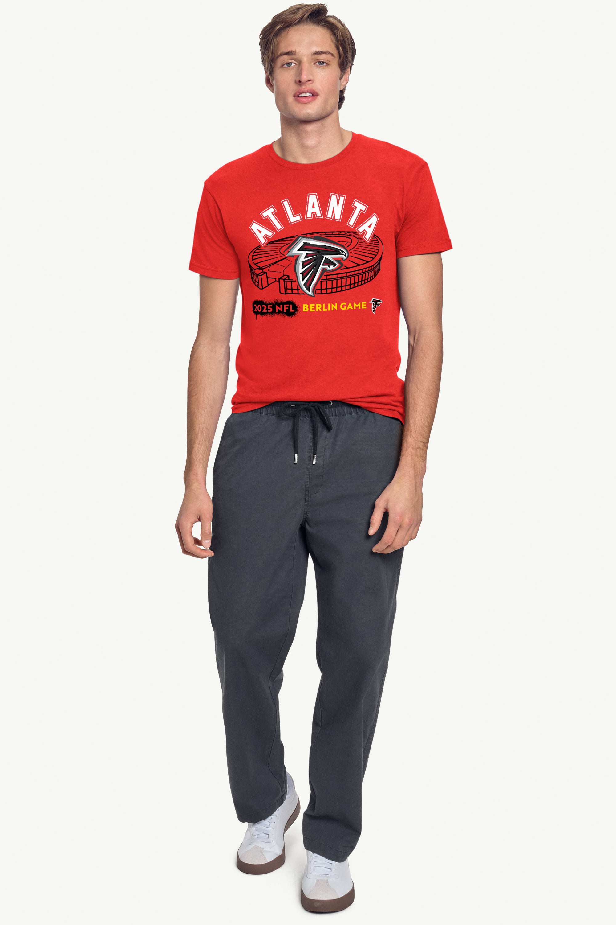 MENS ATLANTA FALCONS OLYMPIA STADIUM T SHIRT View 3 | NFL International Games MENS ATLANTA FALCONS OLYMPIA STADIUM T SHIRT View 3 | NFL International Games