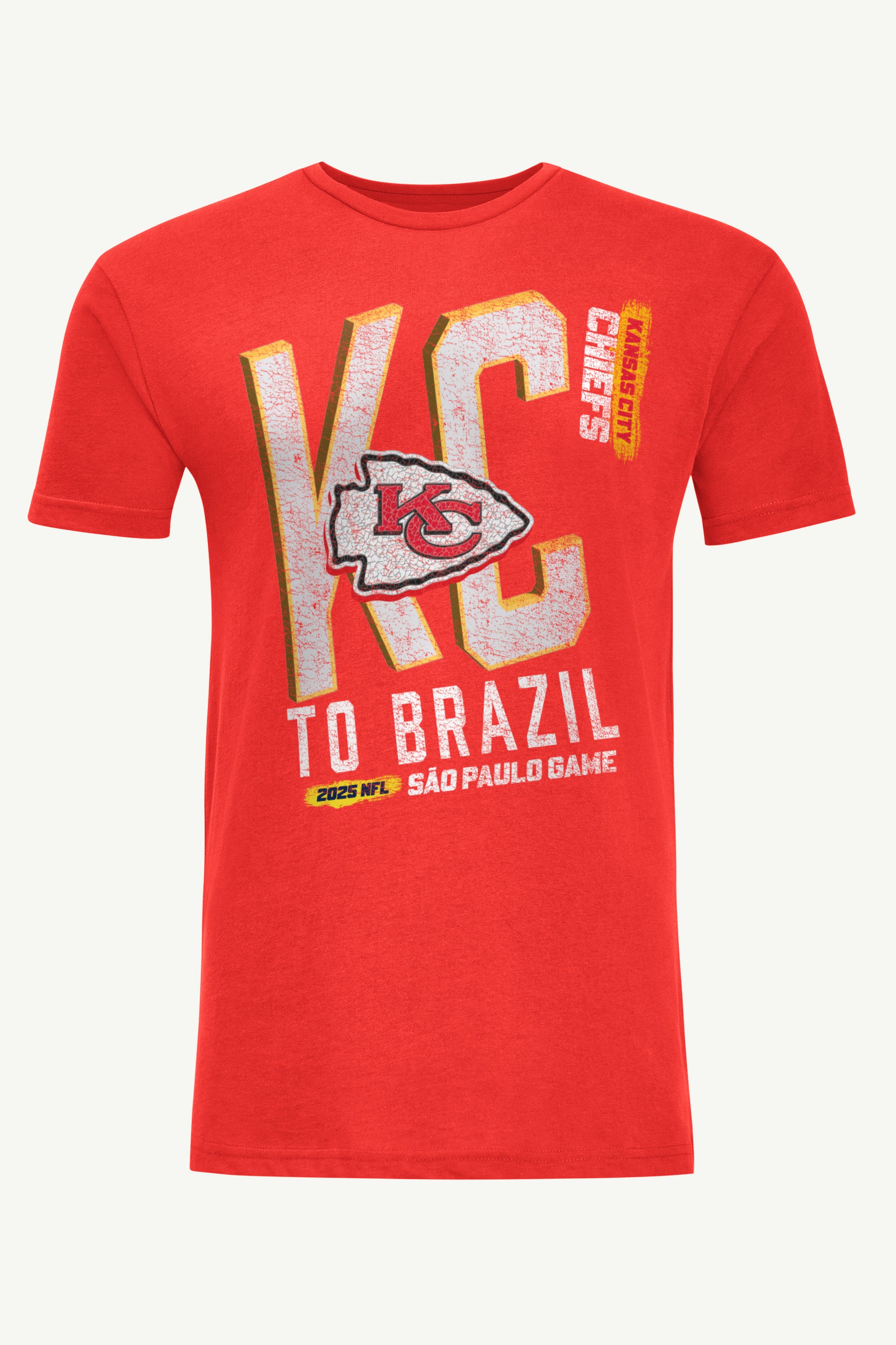 MENS KANSAS CITY CHIEFS TO BRAZIL WE GO T SHIRT View 1 | NFL International Games MENS KANSAS CITY CHIEFS TO BRAZIL WE GO T SHIRT View 1 | NFL International Games