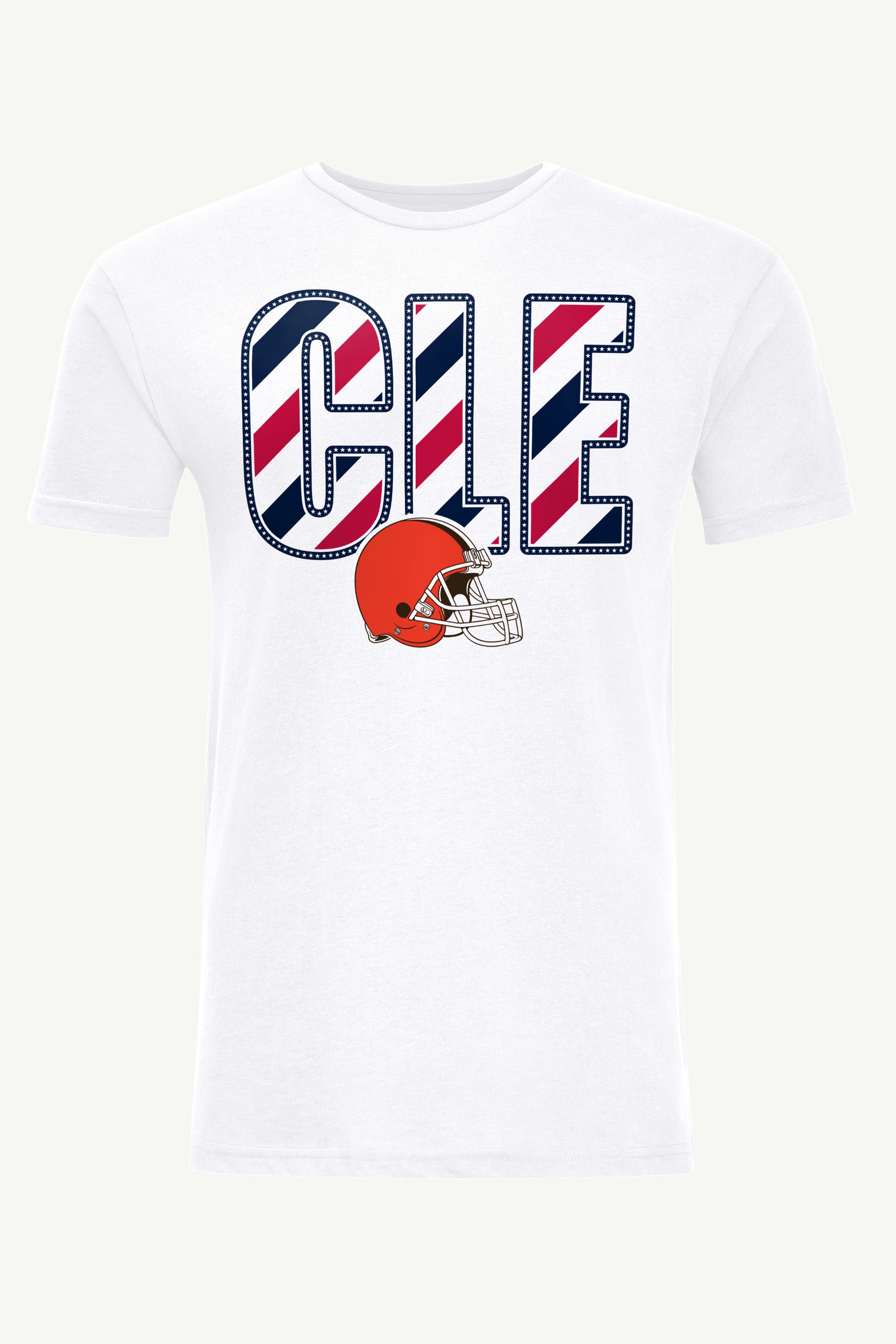 MENS CLEVELAND BROWNS STARS AND STRIPES T SHIRT View 1 MENS CLEVELAND BROWNS STARS AND STRIPES T SHIRT View 1