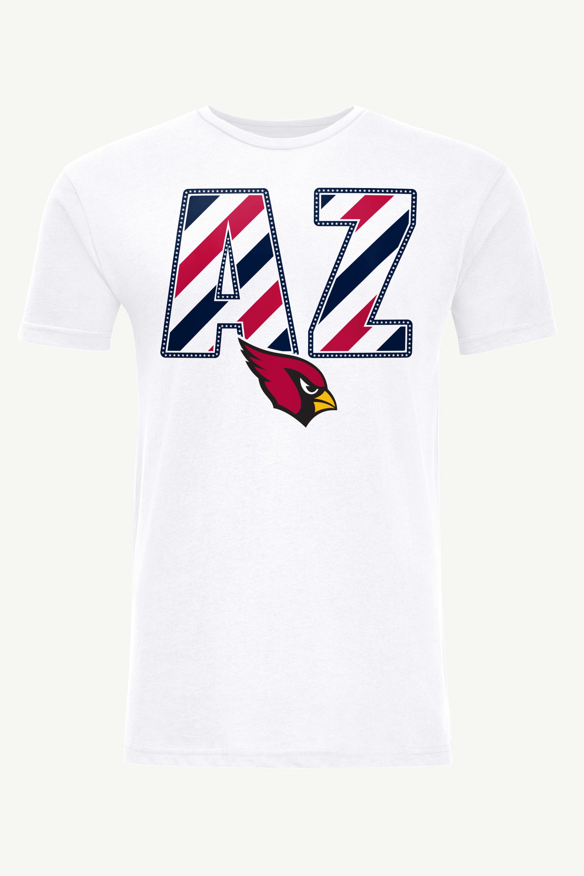 MENS ARIZONA CARDINALS STARS AND STRIPES T SHIRT View 1 MENS ARIZONA CARDINALS STARS AND STRIPES T SHIRT View 1