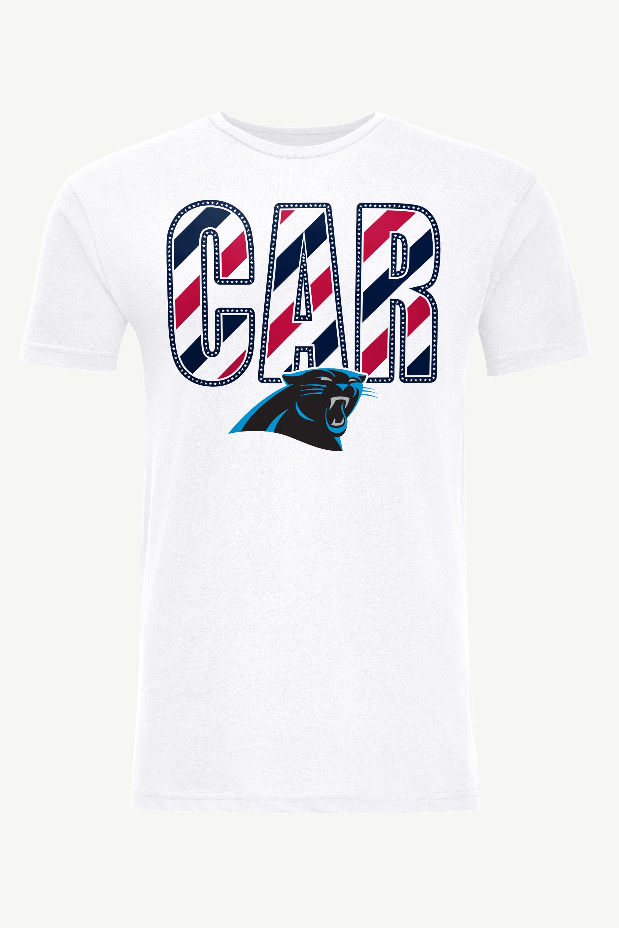 MENS CAROLINA PANTHERS STARS AND STRIPES T SHIRT View 1 MENS CAROLINA PANTHERS STARS AND STRIPES T SHIRT View 1