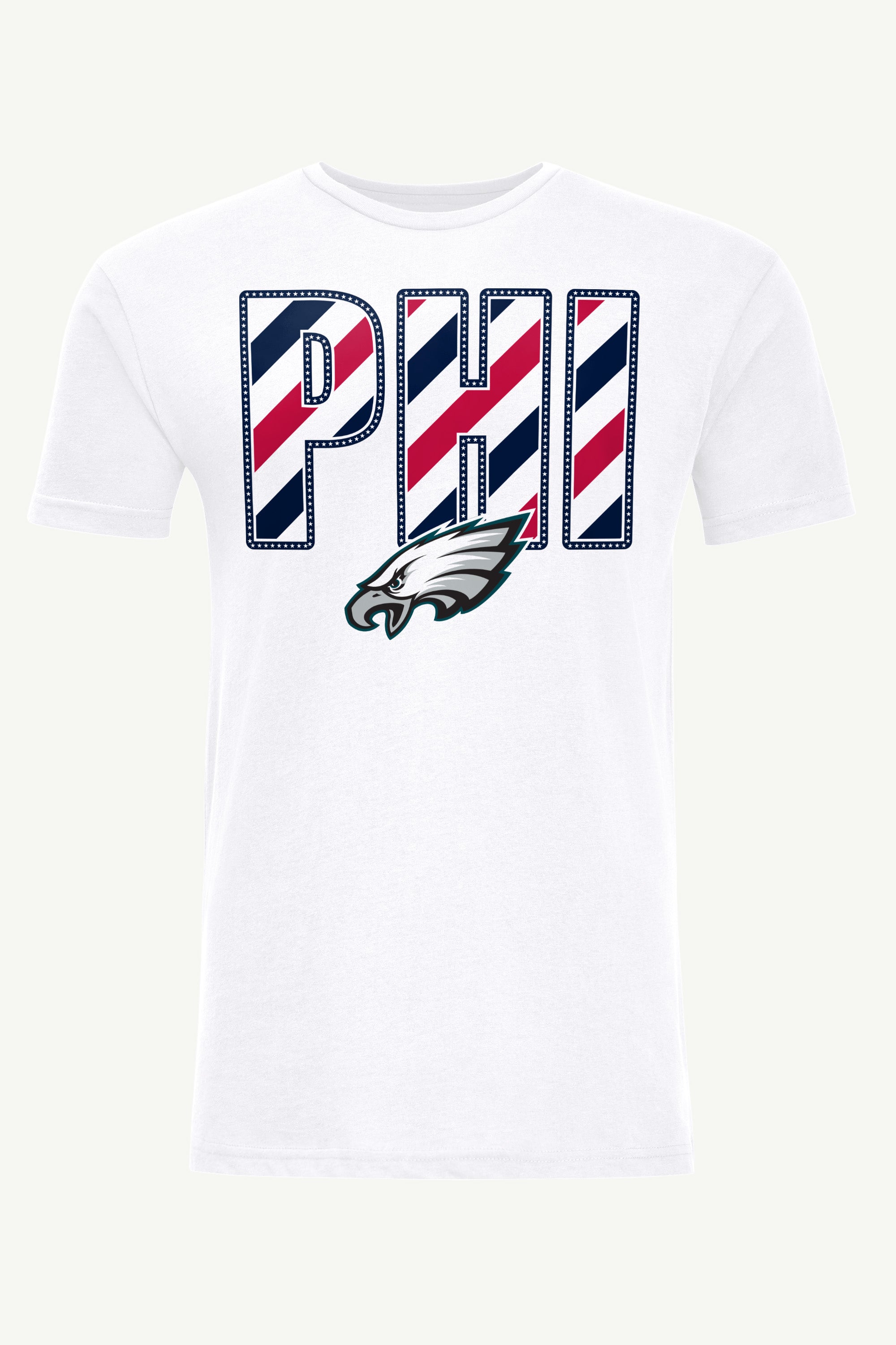 MENS PHILADELPHIA EAGLES STARS AND STRIPES T SHIRT View 1 MENS PHILADELPHIA EAGLES STARS AND STRIPES T SHIRT View 1