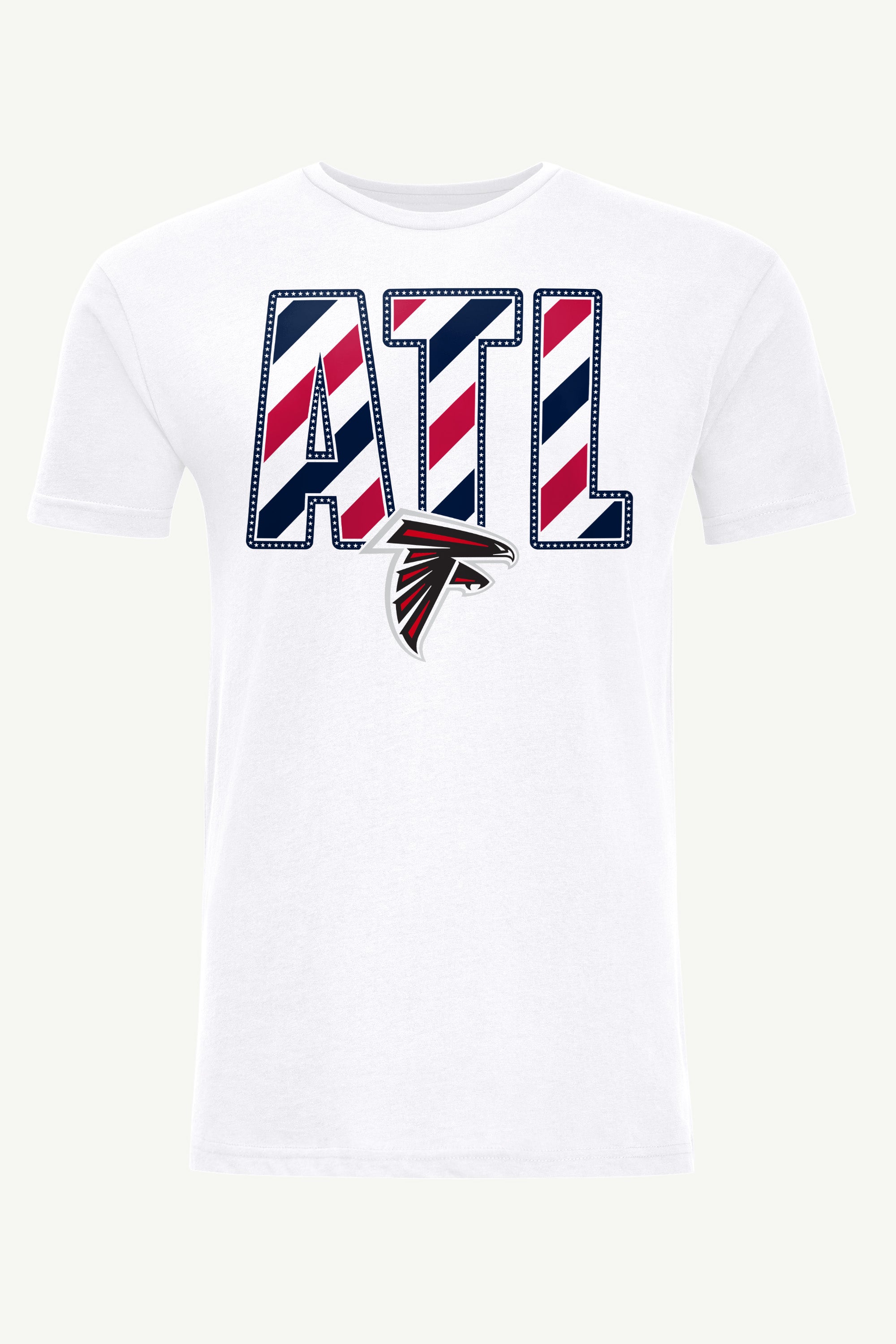 MENS ATLANTA FALCONS STARS AND STRIPES T SHIRT View 1 MENS ATLANTA FALCONS STARS AND STRIPES T SHIRT View 1