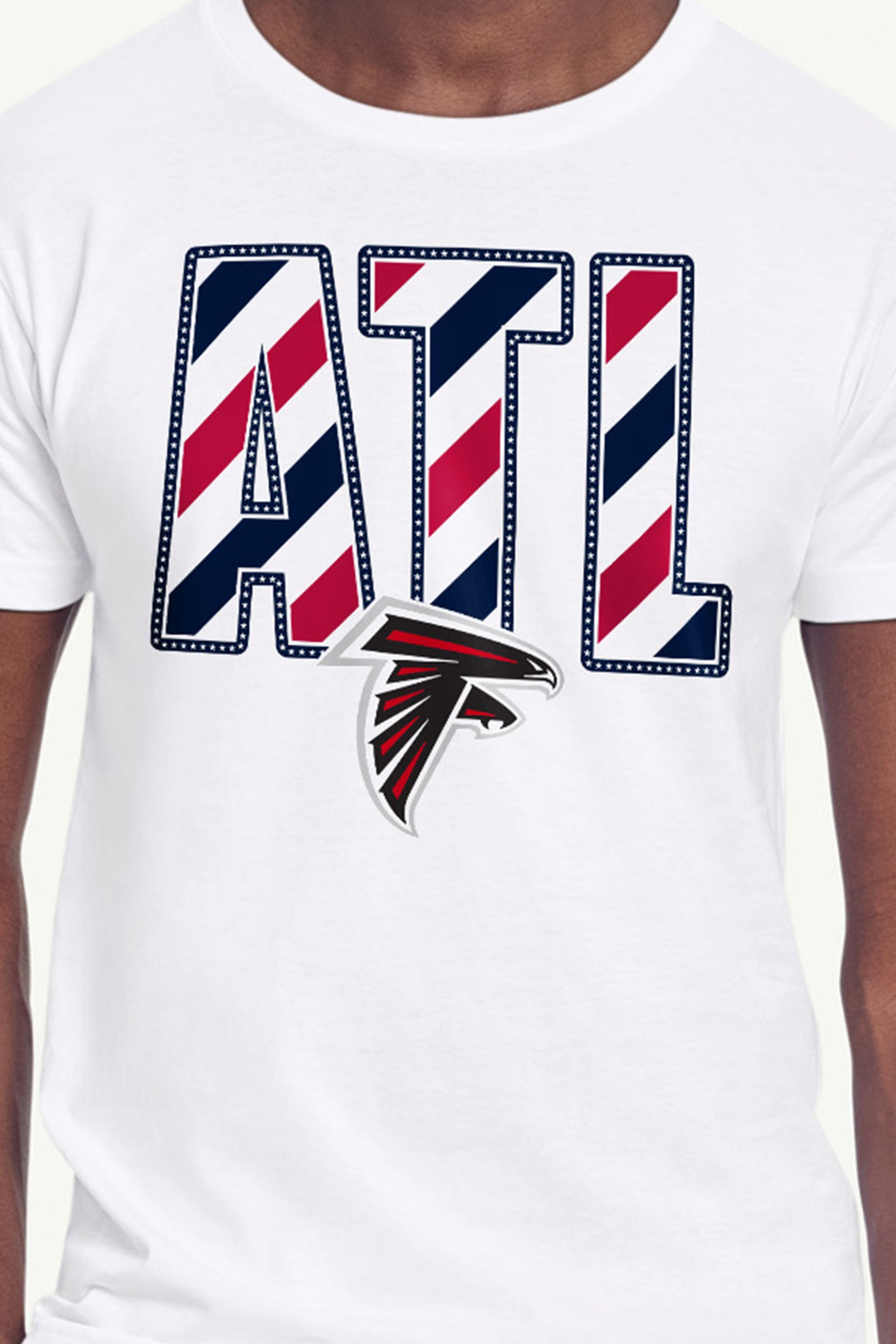 MENS ATLANTA FALCONS STARS AND STRIPES T SHIRT View 2 MENS ATLANTA FALCONS STARS AND STRIPES T SHIRT View 2
