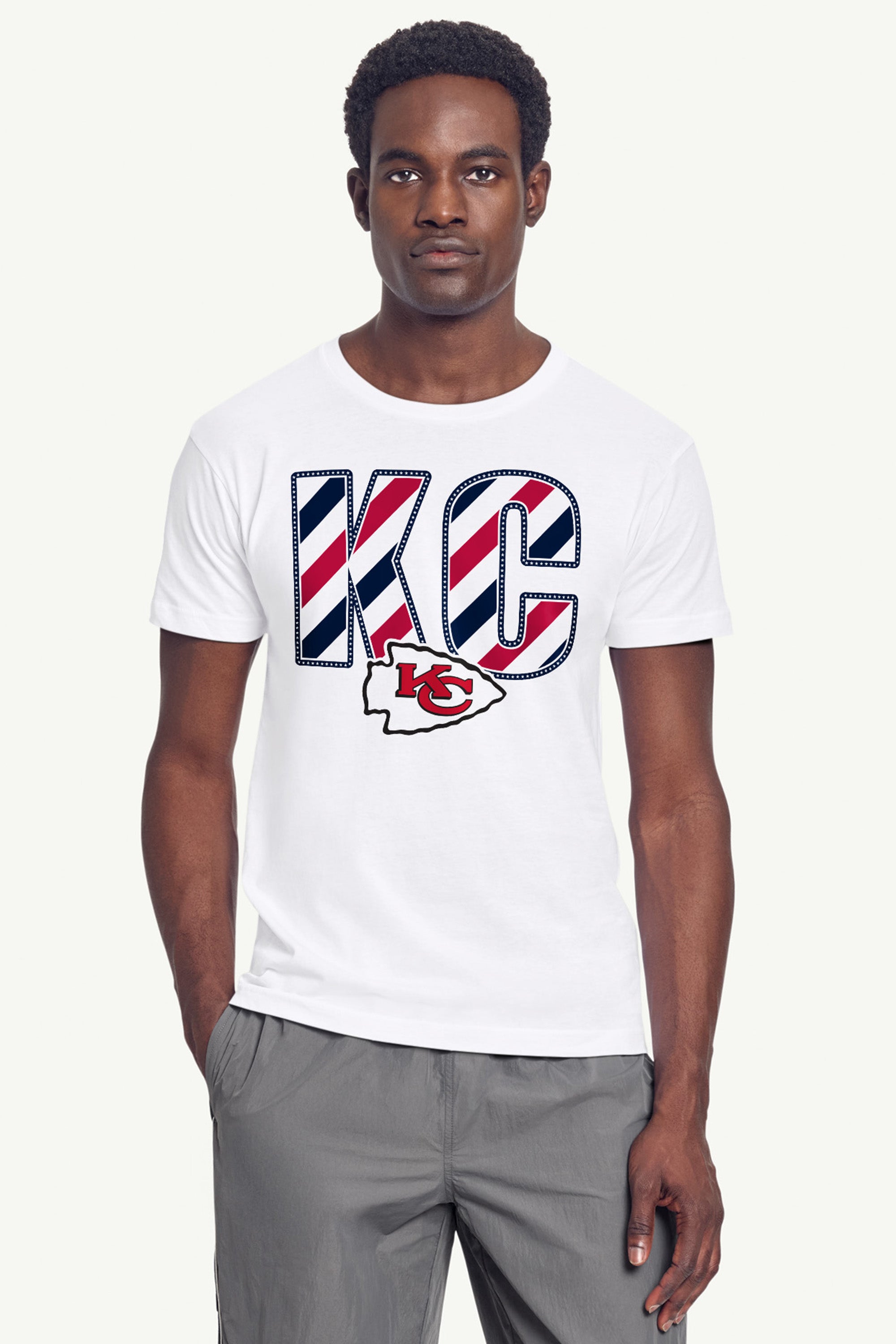 MENS KANSAS CITY CHIEFS STARS AND STRIPES T SHIRT View 4 MENS KANSAS CITY CHIEFS STARS AND STRIPES T SHIRT View 4