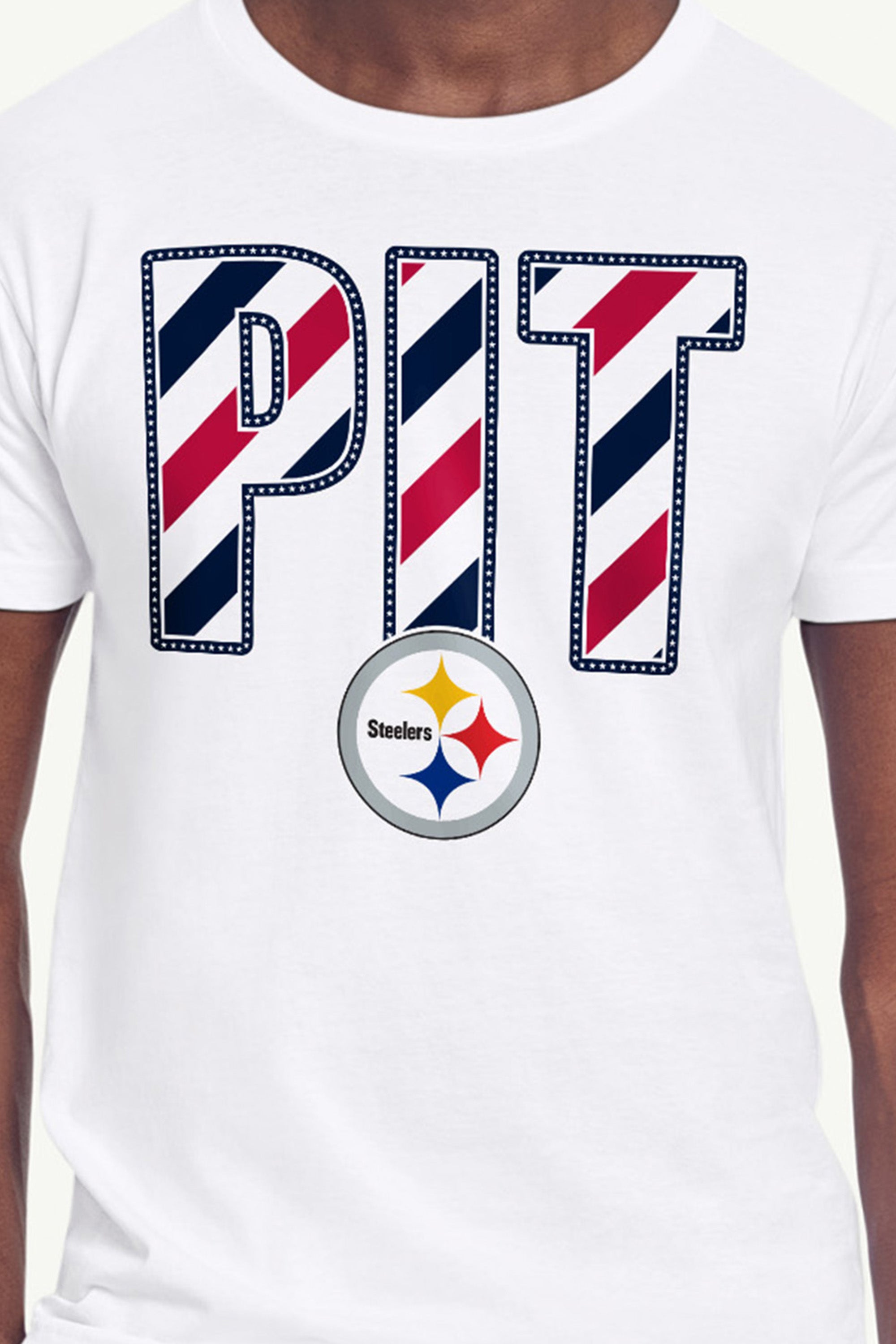 MENS PITTSBURGH STEELERS STARS AND STRIPES T SHIRT View 2 MENS PITTSBURGH STEELERS STARS AND STRIPES T SHIRT View 2