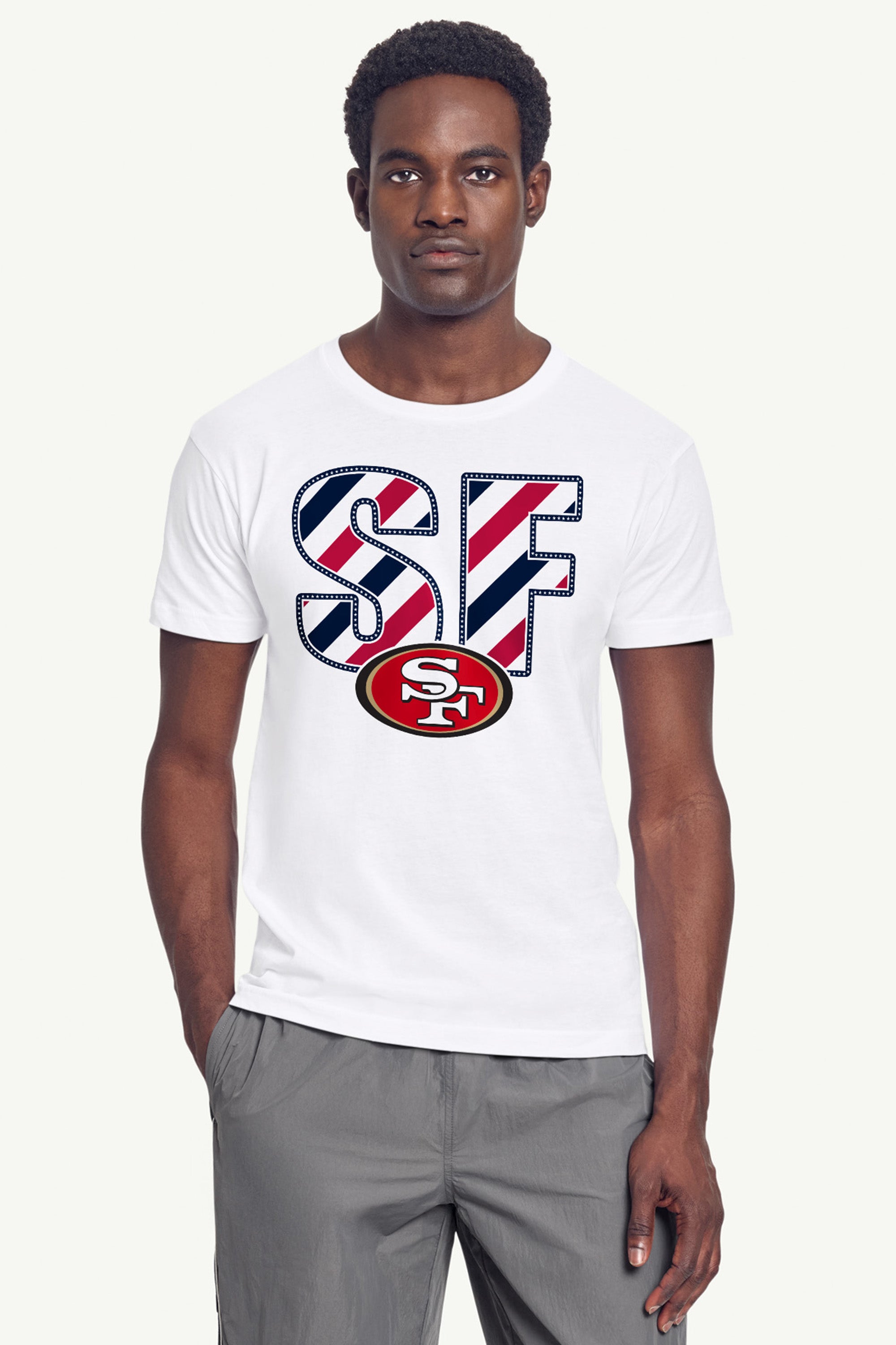 MENS SAN FRANCISCO 49ERS STARS AND STRIPES T SHIRT View 4 MENS SAN FRANCISCO 49ERS STARS AND STRIPES T SHIRT View 4
