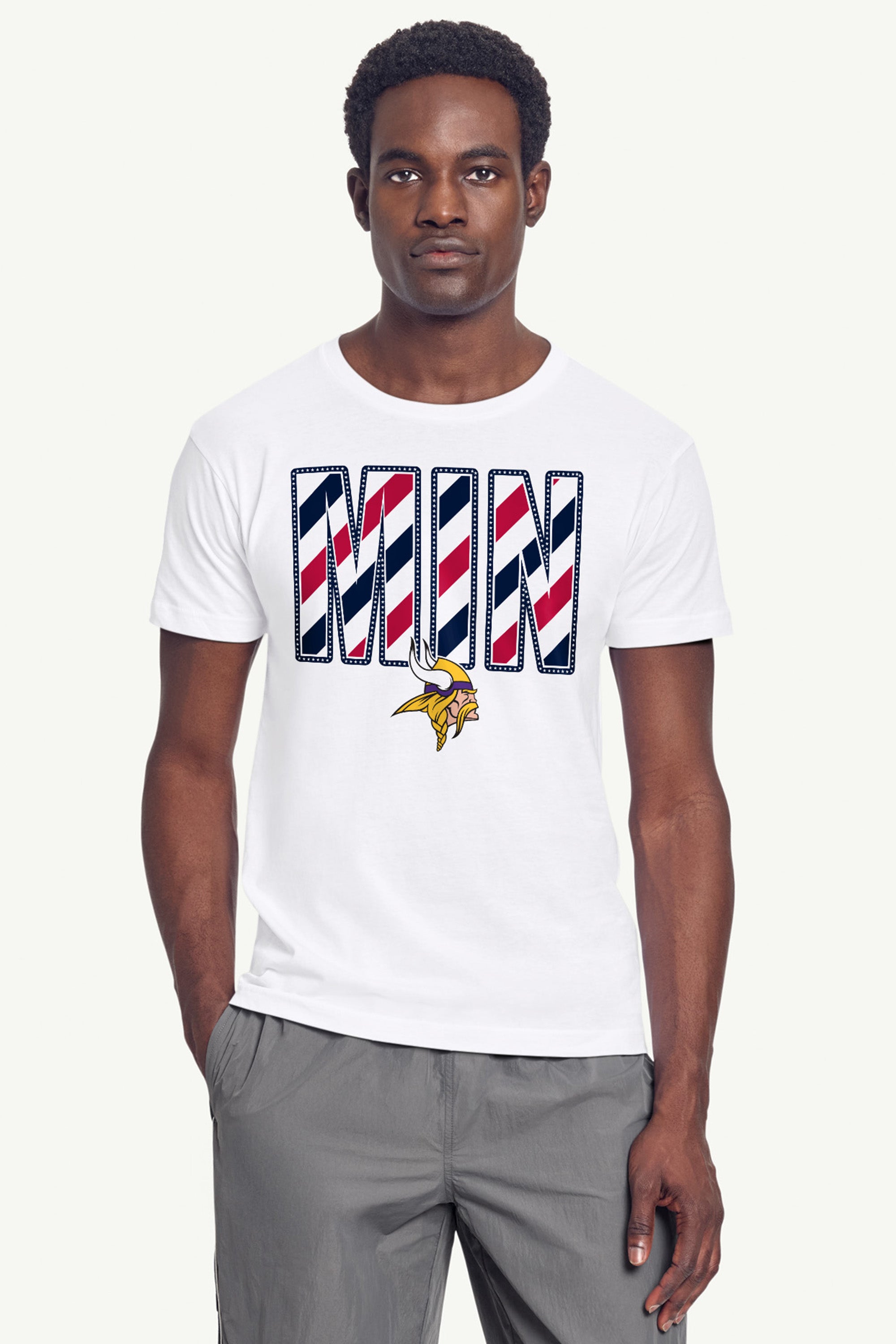 MENS MINNESOTA VIKINGS STARS AND STRIPES T SHIRT View 4 MENS MINNESOTA VIKINGS STARS AND STRIPES T SHIRT View 4