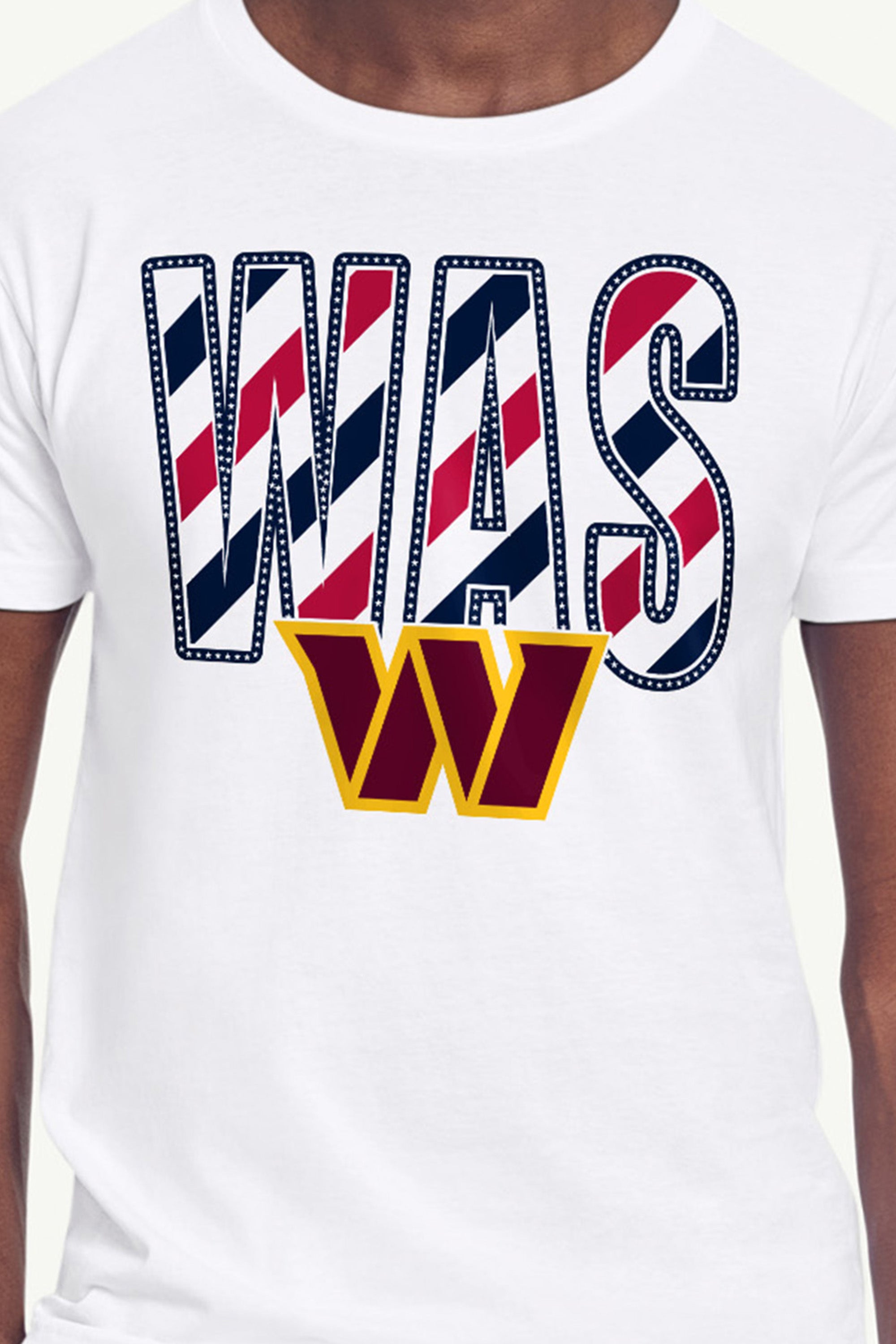 MENS WASHINGTON COMMANDERS STARS AND STRIPES T SHIRT View 2 MENS WASHINGTON COMMANDERS STARS AND STRIPES T SHIRT View 2