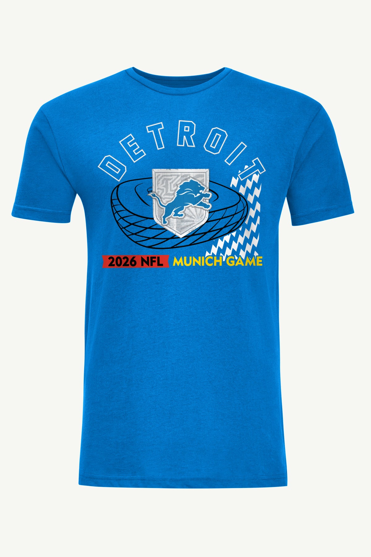 MENS DETROIT LIONS MUNICH STADIUM T SHIRT View 1 MENS DETROIT LIONS MUNICH STADIUM T SHIRT View 1